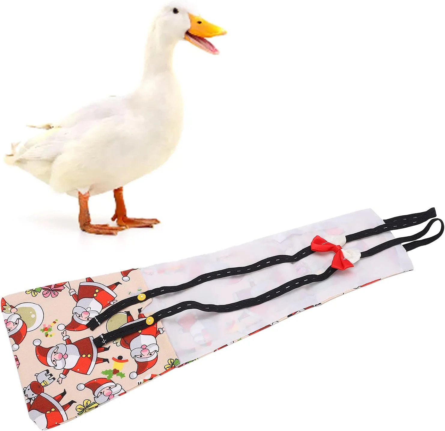 پوشک قابل تنظیم برای مرغ و اردک، پوشک الاستیک برای حیوانات خانگی مرغ و اردک با کیسه داخلی چند منظوره، ایده آل برای طیور در خانه، پوشک های قابل استفاده مجدد لوازم طیور، برنج کریسمس، M