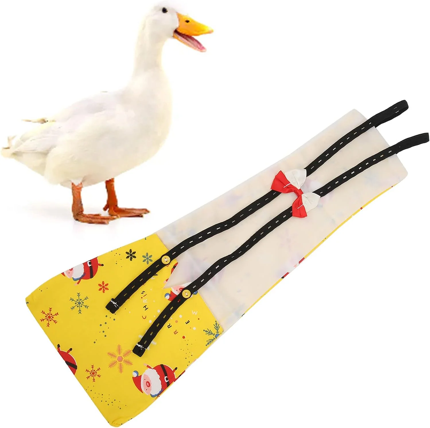 پوشک قابل تنظیم مرغ، بند الاستیک، قابل استفاده مجدد و ضد آب، پوشک پرنده شیک با پاپیون، پوشک اردک مرغ قابل تنظیم، پوشک پرنده مرغ قابل استفاده مجدد (S)