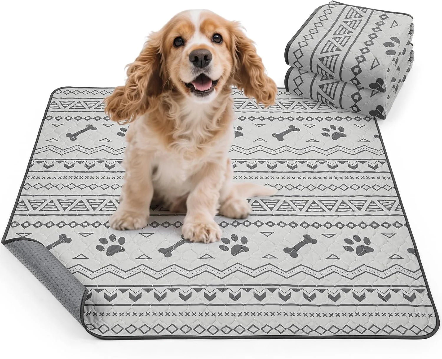 پدهای فوق العاده جاذب مخصوص توله سگ، 2 عدد زیرانداز قابل شستشو برای سگ ها، پد ضد آب ادرار حیوانات خانگی برای توله سگ ها، سگ های پیر یا دارای بی اختیاری