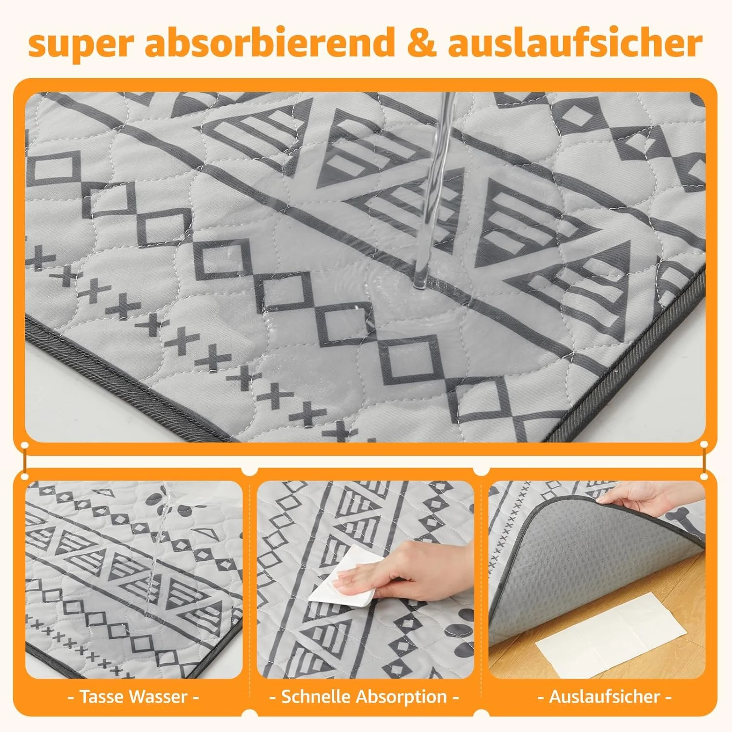 پدهای فوق العاده جاذب مخصوص توله سگ، 2 عدد زیرانداز قابل شستشو برای سگ ها، پد ضد آب ادرار حیوانات خانگی برای توله سگ ها، سگ های پیر یا دارای بی اختیاری