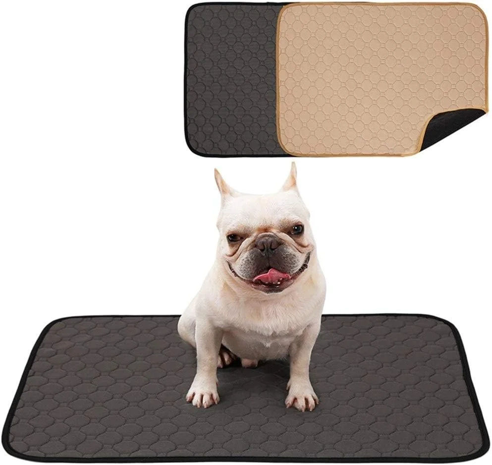 پد آموزشی جاذب ادرار سگ، ضد آب، قابل شستشو، قابل استفاده مجدد، محافظ محیط زیست، زیرانداز برای سگ های کوچک، خرگوش، گربه، لوازم حیوانات خانگی Jinlyp (رنگ: مشکی، سایز: L)