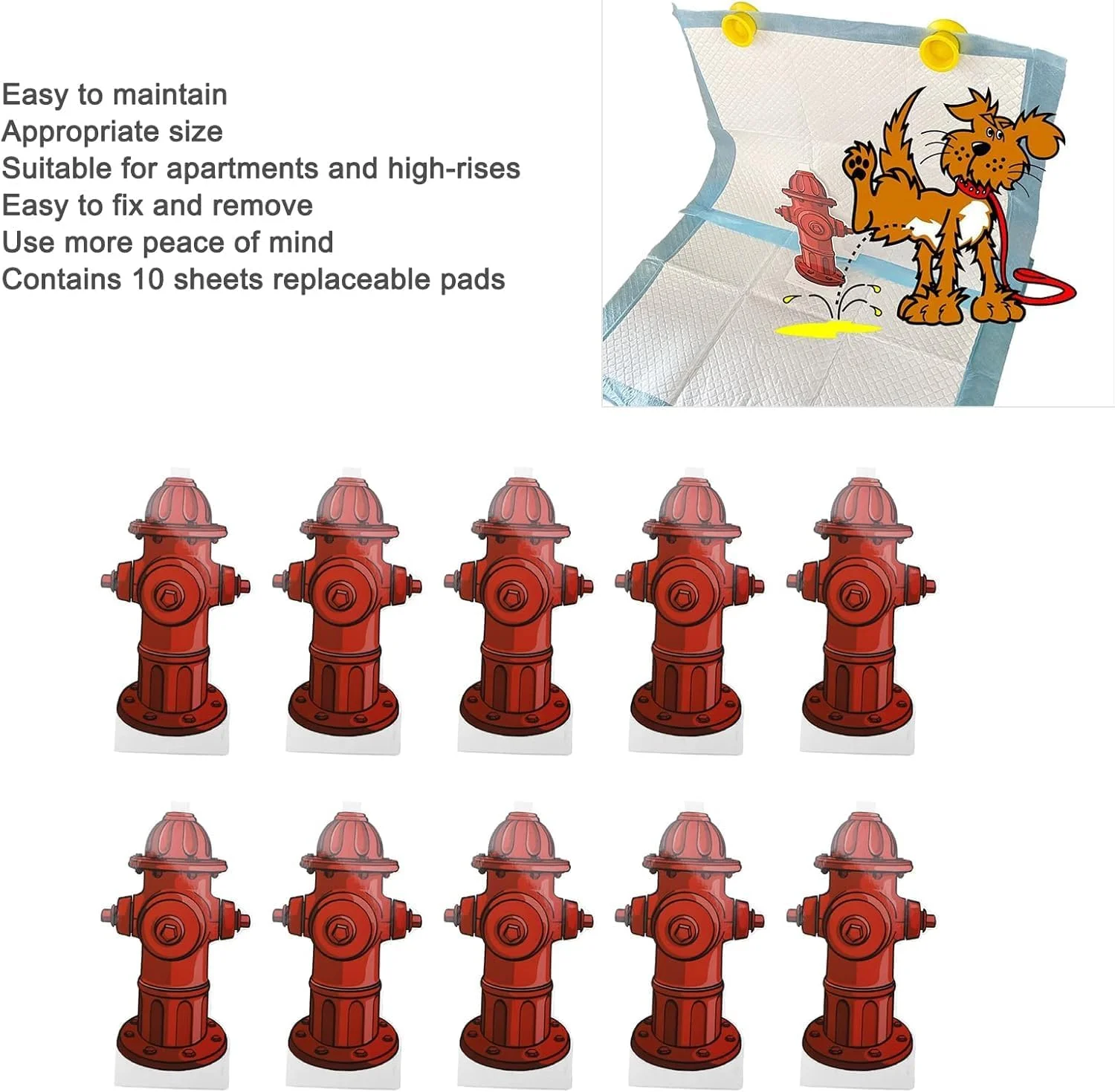پدهای آموزشی ادرار سگ با طرح شیر آتش نشانی، پدهای کاغذی بسیار جاذب برای آموزش دستشویی توله سگ، پوشک حیوانات خانگی ضد نشت برای سگ ها و توله سگ های داخل خانه، راه حل موثر آموزش در خانه (10 عدد، قرمز) پدهای آموزشی ادرار سگ با طرح شیر آتش نشانی، پدهای کاغذی بسیار جاذب برای آموزش دستشویی توله سگ، پوشک حیوانات خانگی ضد نشت برای سگ ها و توله سگ های داخل خانه، راه حل موثر آموزش در خانه (10 عدد، قرمز)
