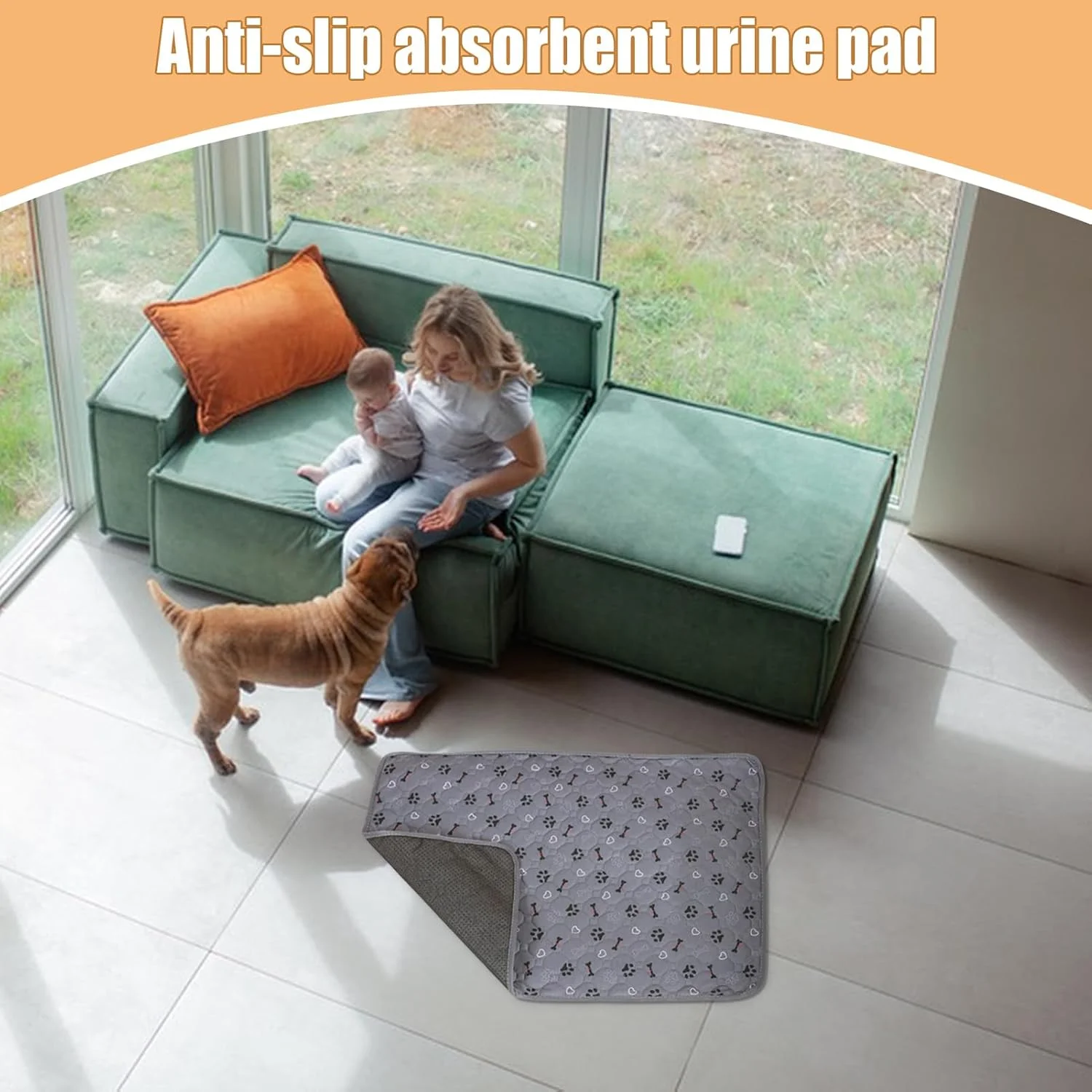 پدهای جاذب برای حیوانات خانگی | پد ادرار توله سگ - تشک جاذب سریع خشک شونده و ضد لغزش برای مسافرت، کلینیک های دامپزشکی، مراقبت از سالمندان، آستر جعبه