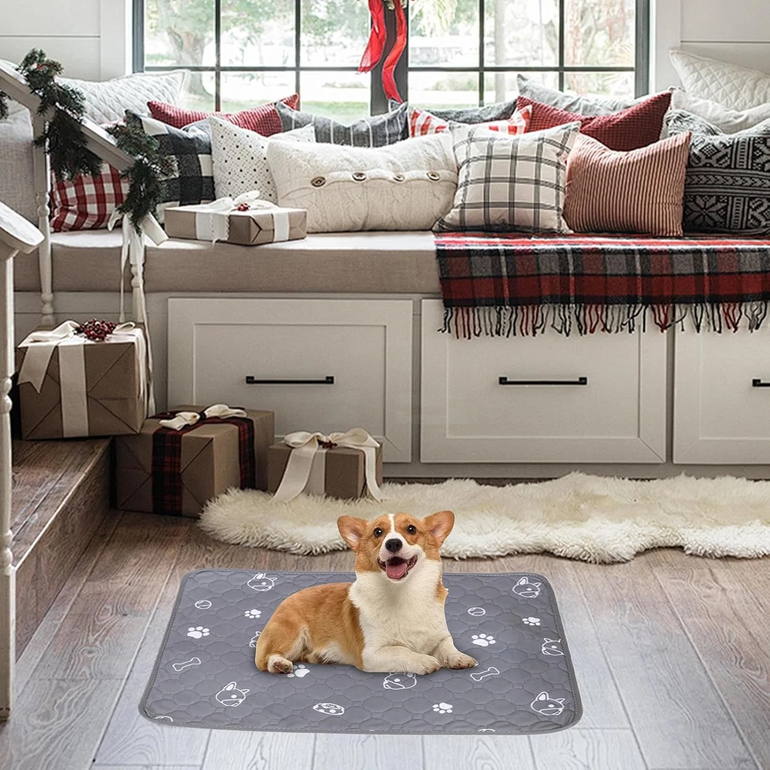 پدهای ادرار حیوانات خانگی، پد ادرار توله سگ، زیرانداز خرگوش، جاذب فوق العاده لغزنده محافظ کف برای آموزش دستشویی قفس لانه جعبه بستر داخلی سگ گربه راسو همستر خرگوش