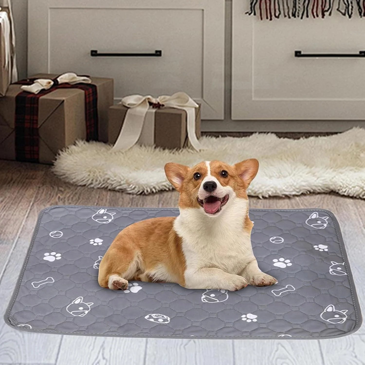 پدهای ادرار حیوانات خانگی، پد ادرار توله سگ، زیرانداز خرگوش | محافظ کف بسیار جاذب و ضد لغزش برای آموزش دستشویی، قفس، باکس بستر داخلی، سگ، گربه، راسو، همستر، خرگوش