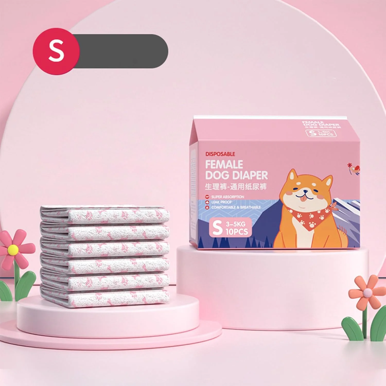 پوشک سگ | پدهای فوق العاده جاذب سگ | پد الاستیک راحت و ضد نشت برای آموزش و جلوگیری از حوادث داخل خانه پوشک سگ | پدهای فوق العاده جاذب سگ | پد الاستیک راحت و ضد نشت برای آموزش و جلوگیری از حوادث داخل خانه