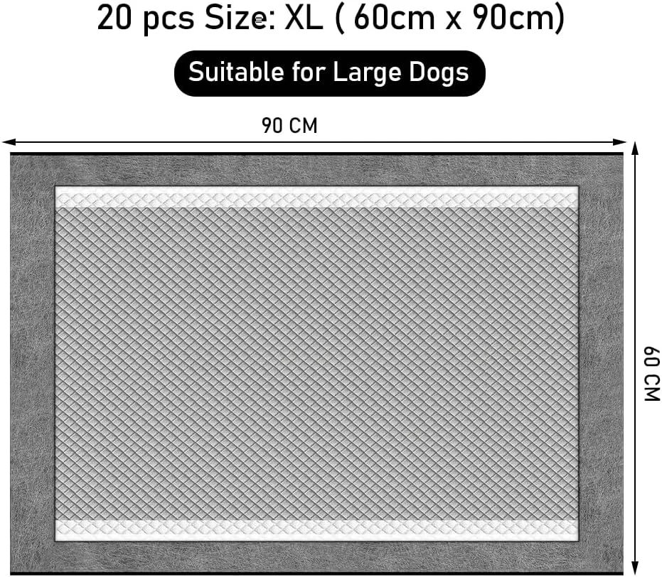 پد آموزش ادرار سگ با رایحه لیمو و زغال، فوق العاده جاذب و خوشبو کننده لیمو، پد آموزش ادرار ضد نشت با فرمون جذب کننده سگ، بسته 20 عددی (بزرگ 90 سانتی متر) خشک شونده سریع پد آموزش ادرار سگ با رایحه لیمو و زغال، فوق العاده جاذب و خوشبو کننده لیمو، پد آموزش ادرار ضد نشت با فرمون جذب کننده سگ، بسته 20 عددی (بزرگ 90 سانتی متر) خشک شونده سریع