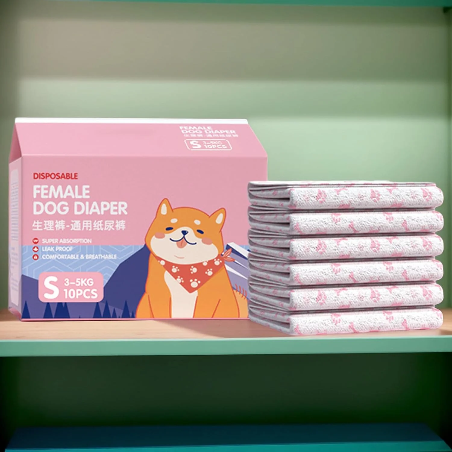 پوشک سگ، پوشک های بسیار جاذب، پوشش تنفسی الاستیک ضد نشت برای آموزش، بهبودی، مسافرت، داخل و خارج از منزل پوشک سگ، پوشک های بسیار جاذب، پوشش تنفسی الاستیک ضد نشت برای آموزش، بهبودی، مسافرت، داخل و خارج از منزل