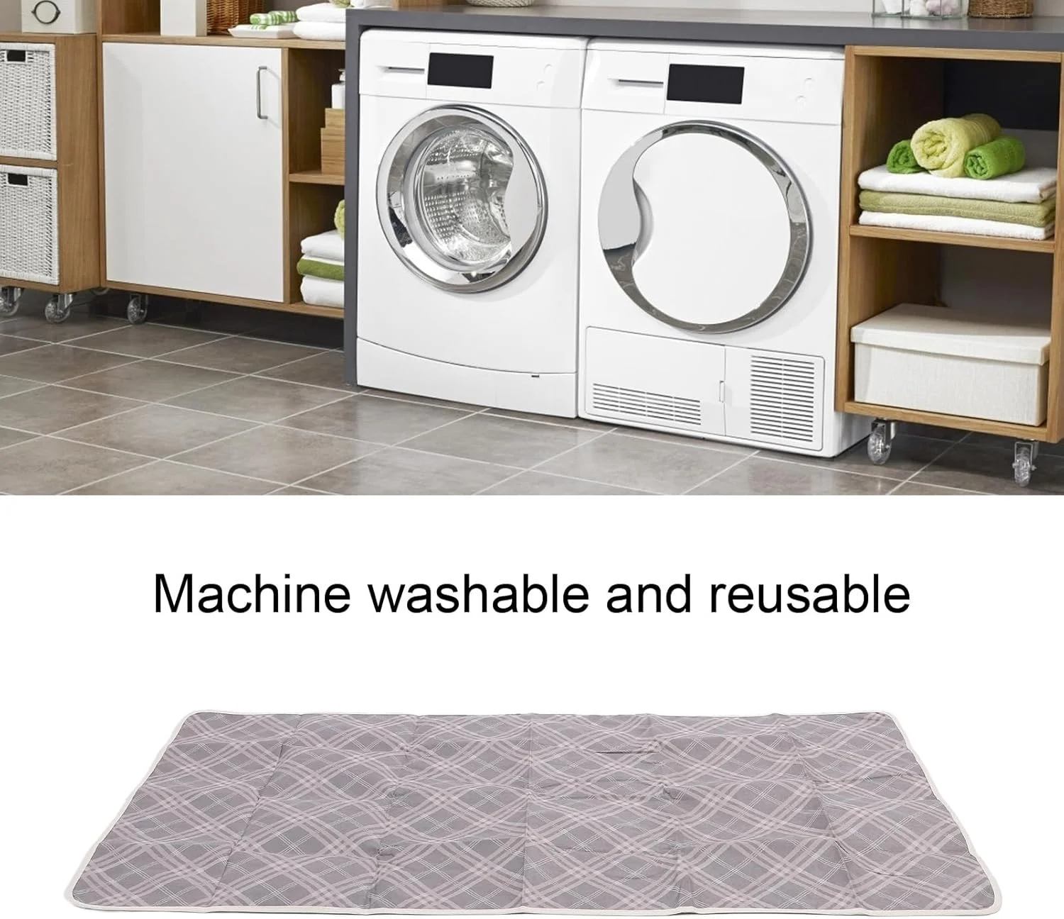 پد ادرار سگ بزرگ با قابلیت جذب بالا، قابل شستشو و استفاده مجدد، جنس راحت، مناسب برای منزل و پیک نیک، مقاوم در برابر سایش و خراش (سایز M)