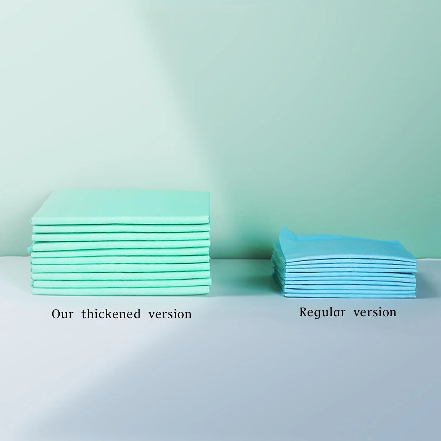 پدهای آموزش ادرار سگ با لبه های برجسته و ضخیم ۷ لایه، پد ادرار سگ و توله سگ (سبز-ضخیم، سایز بزرگ (۲۰ عدد) - ۶۰ * ۹۰ سانتی متر)