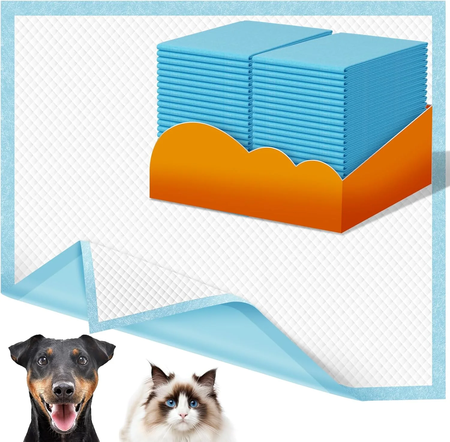 پدهای ادرار سگ بسیار بزرگ 76x91 سانتی متر، پدهای ادرار یکبار مصرف ضد نشت برای سگ، پدهای آموزشی ضخیم و فوق العاده جاذب برای حیوانات خانگی سگ گربه خرگوش (35 عدد)