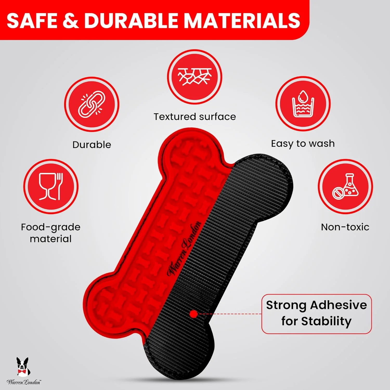 پد لیسیدنی اضافی 2 عددی برای کلاه سگ Distract-A-Hat اثر وارن لندن - پدهای جایگزین سیلیکونی غیر سمی و مناسب مواد غذایی، قابل شستشو در ماشین ظرفشویی و بادوام