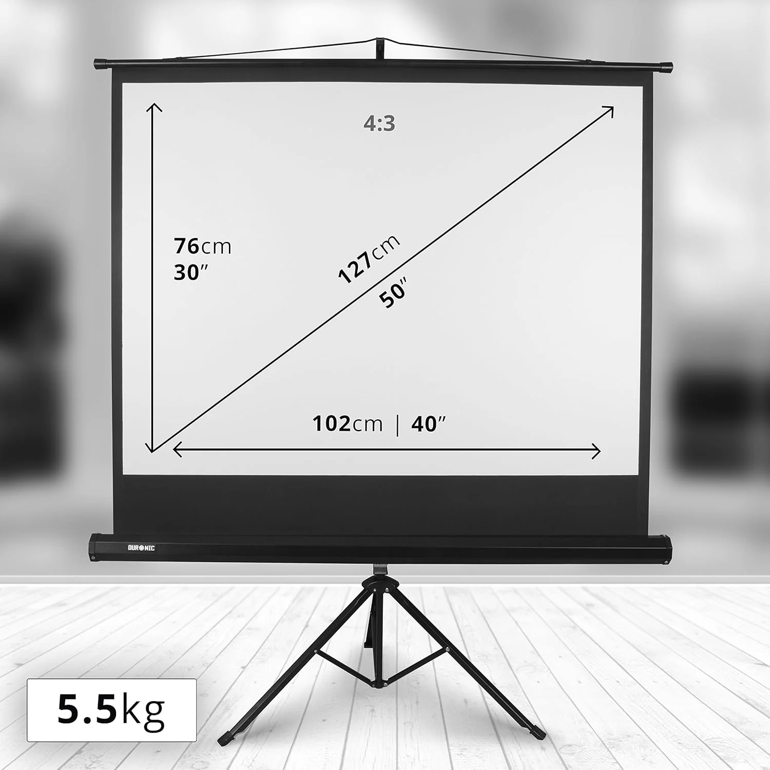 پرده نمایش ویدئو پروژکتور پایه دار دورونیک مدل TPS50/43 سایز 50 اینچ، قابل حمل، نسبت تصویر 4:3 مناسب برای مدرسه، اداره، سینمای خانگی و تئاتر به همراه پایه پرده نمایش ویدئو پروژکتور پایه دار دورونیک مدل TPS50/43 سایز 50 اینچ، قابل حمل، نسبت تصویر 4:3 مناسب برای مدرسه، اداره، سینمای خانگی و تئاتر به همراه پایه