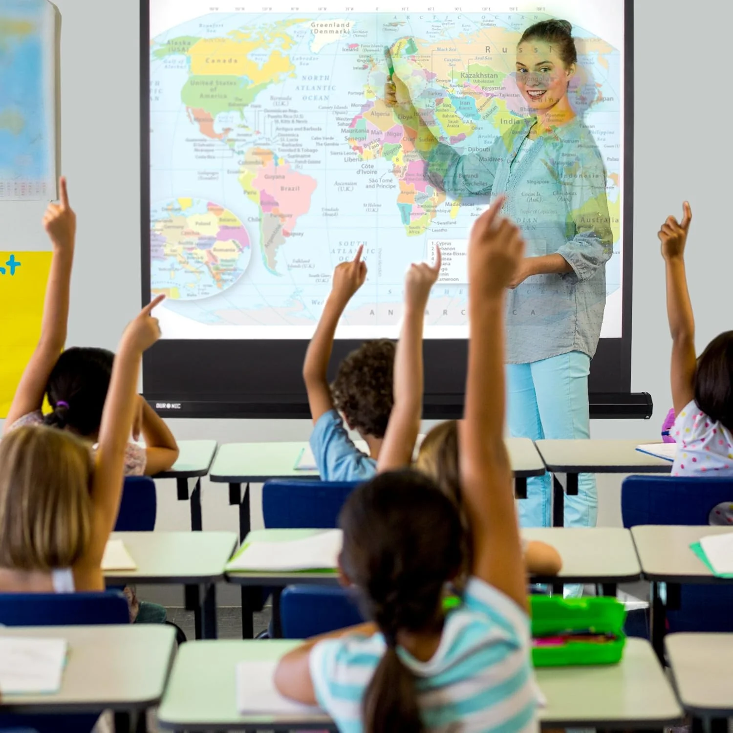 پرده نمایش ویدئو پروژکتور پایه دار دورونیک مدل TPS50/43، سایز 50 اینچ، قابل حمل، نسبت تصویر 4:3، مناسب برای مدرسه، اداره، سینمای خانگی و تئاتر به همراه پایه