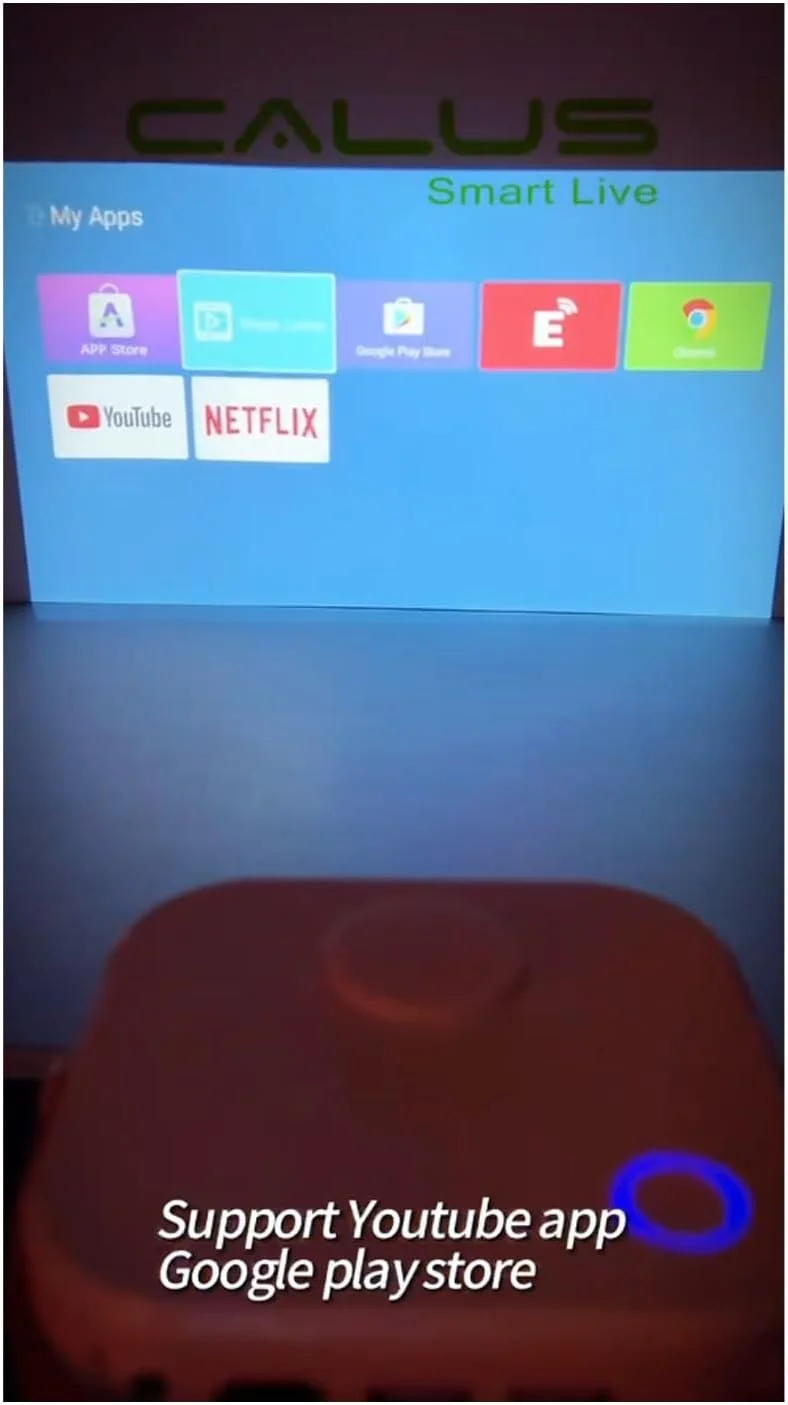 پروژکتور هوشمند HD مدل Calus Smart Live Z8X Pro با هوش مصنوعی، وای فای 5G و بلوتوث، LCoS، DLP، وای فای، بلوتوث