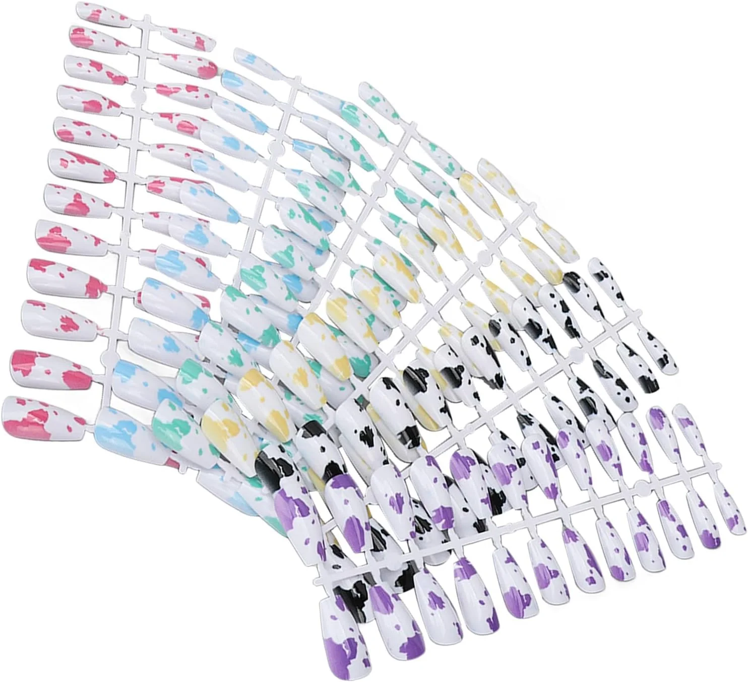 ناخن مصنوعی، بسته کیت ناخن مصنوعی در اندازه های مختلف، چند نوع جداشدنی سبک 144 عددی برای طراحی ناخن برای اکستنشن ناخن