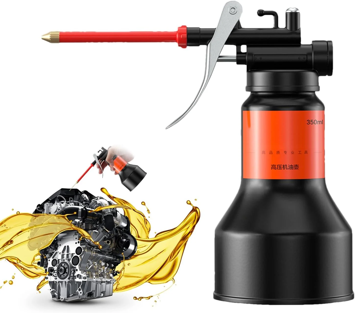 روغن پاش دستی 350 میلی لیتری، روغن دان با نازل مستقیم، لوازم جانبی خودرو برای نگهداری ابزار، ماشین آلات کوچک، تجهیزات صنعتی و دستگاه های الکترونیکی روغن پاش دستی 350 میلی لیتری، روغن دان با نازل مستقیم، لوازم جانبی خودرو برای نگهداری ابزار، ماشین آلات کوچک، تجهیزات صنعتی و دستگاه های الکترونیکی