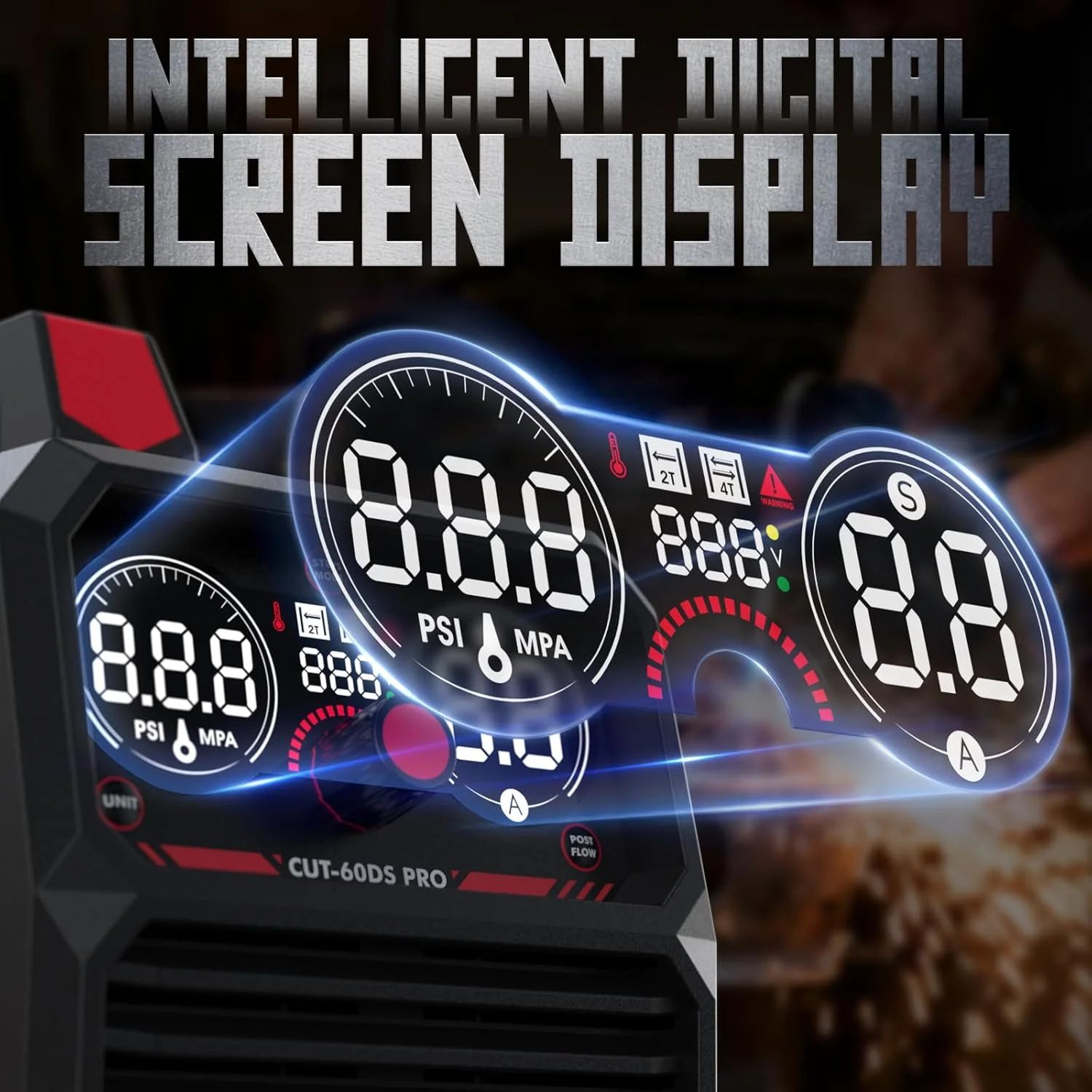 دستگاه برش پلاسما 60 آمپر بدون فرکانس بالا و قوس پایلوت غیر تماسی YESWELDER، نمایشگر دیجیتال اینورتر DC ولتاژ دوگانه 110/220 ولت مدل CUT-60DS PRO دستگاه برش پلاسما 60 آمپر بدون فرکانس بالا و قوس پایلوت غیر تماسی YESWELDER، نمایشگر دیجیتال اینورتر DC ولتاژ دوگانه 110/220 ولت مدل CUT-60DS PRO