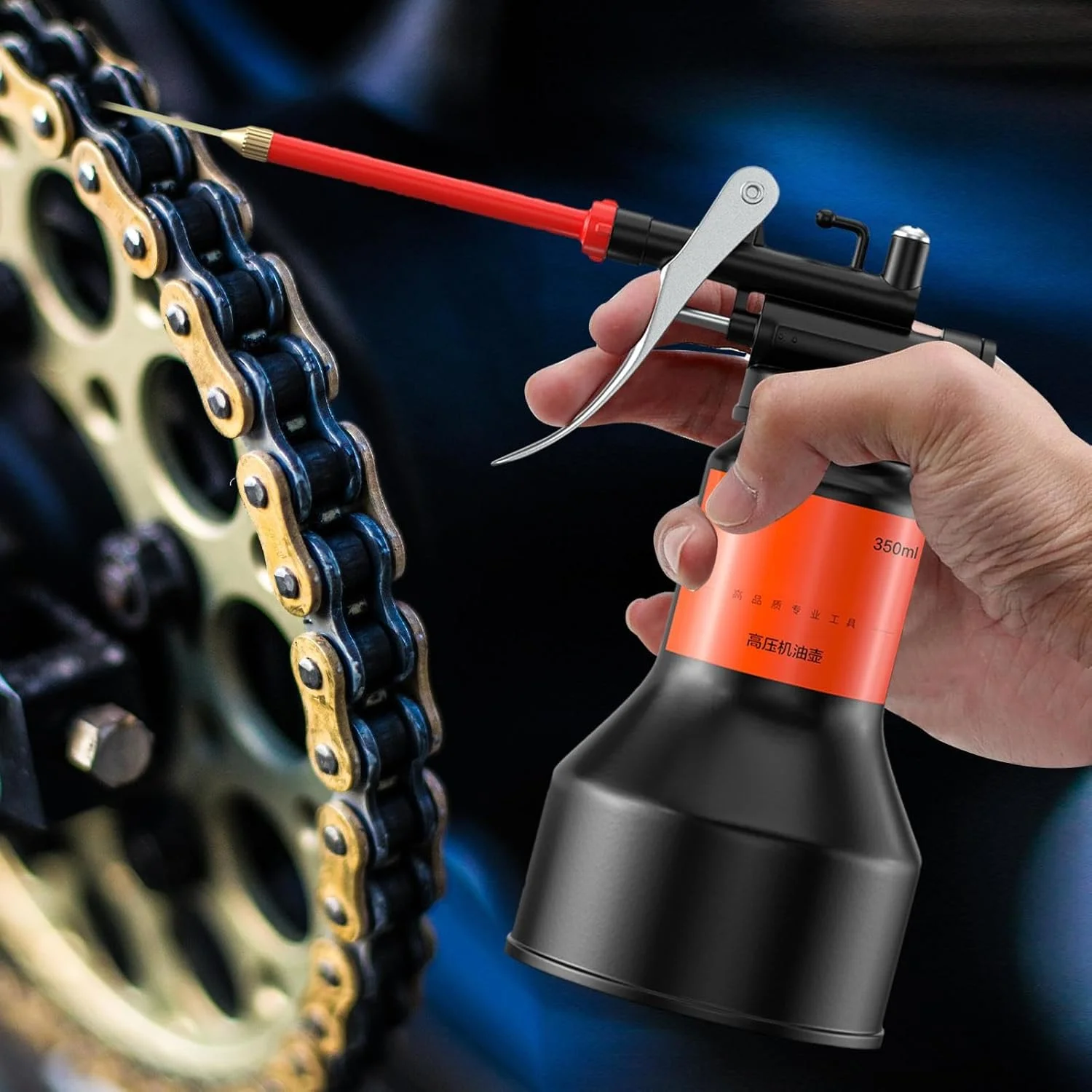 روغن پاش دستی 350 میلی لیتری، روغن دان با نازل مستقیم، لوازم جانبی خودرو برای نگهداری ابزار، ماشین آلات کوچک، تجهیزات صنعتی و دستگاه های الکترونیکی روغن پاش دستی 350 میلی لیتری، روغن دان با نازل مستقیم، لوازم جانبی خودرو برای نگهداری ابزار، ماشین آلات کوچک، تجهیزات صنعتی و دستگاه های الکترونیکی