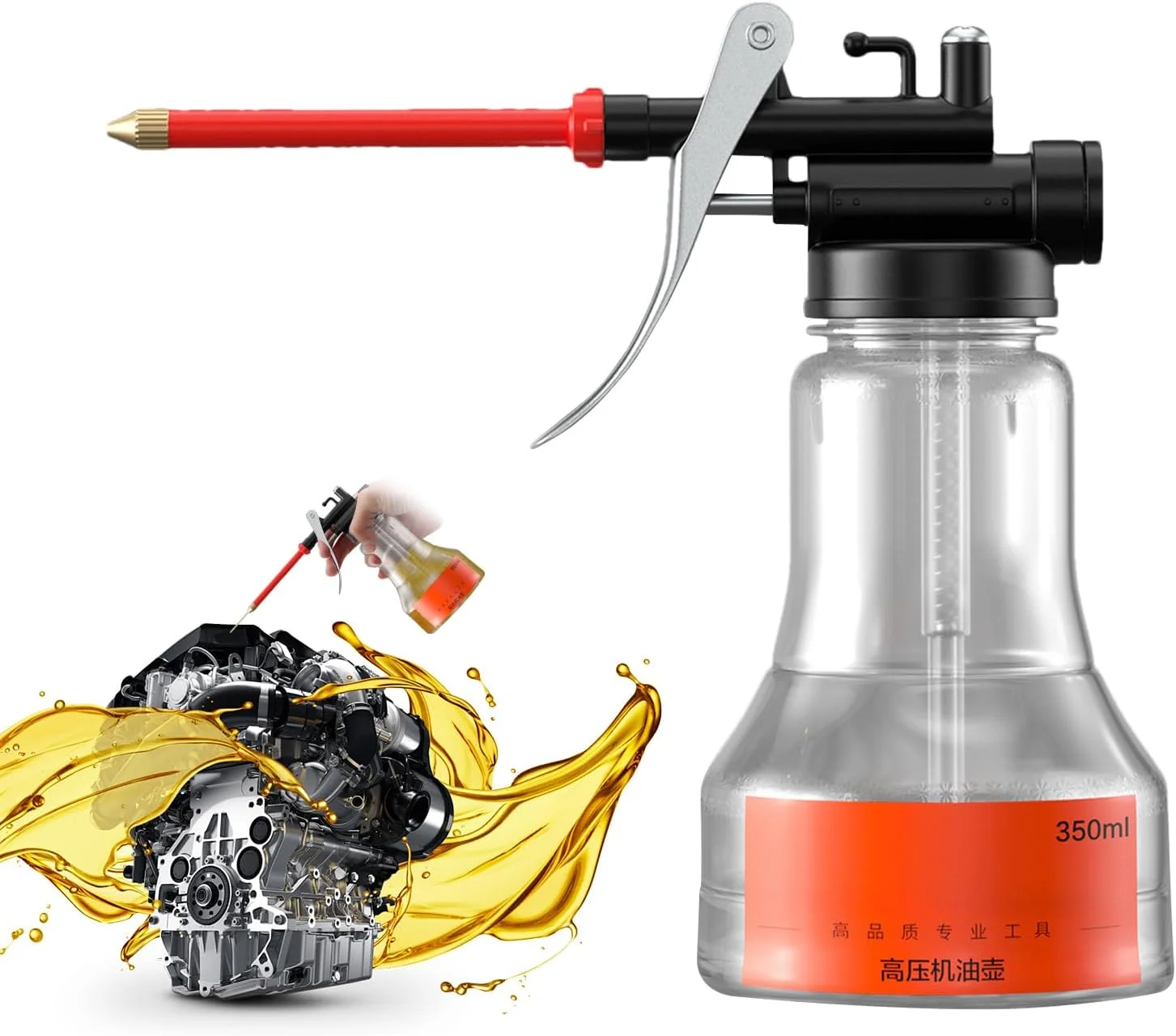 روغن دان | روغن دان های پمپ دستی 350 میلی لیتری - اسپری روان کننده با نازل مستقیم لوازم جانبی خودرو برای دستگاه های الکترونیکی کارگاه تجهیزات صنعتی ماشین آلات کوچک روغن دان | روغن دان های پمپ دستی 350 میلی لیتری - اسپری روان کننده با نازل مستقیم لوازم جانبی خودرو برای دستگاه های الکترونیکی کارگاه تجهیزات صنعتی ماشین آلات کوچک