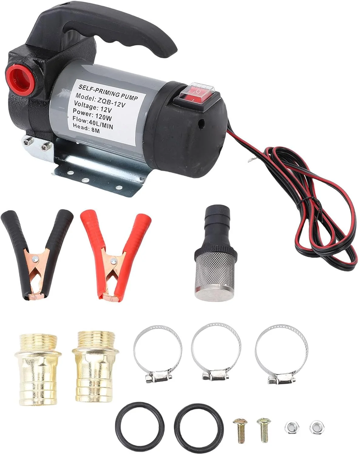 پمپ انتقال سوخت برقی 40 لیتری، پمپ استخراج روغن فولادی آلیاژ چدن مقاوم با فیلتر، تخلیه آسان وسایل نقلیه ساختمانی، کامیون ها، ماشین آلات کشاورزی پمپ انتقال سوخت برقی 40 لیتری، پمپ استخراج روغن فولادی آلیاژ چدن مقاوم با فیلتر، تخلیه آسان وسایل نقلیه ساختمانی، کامیون ها، ماشین آلات کشاورزی