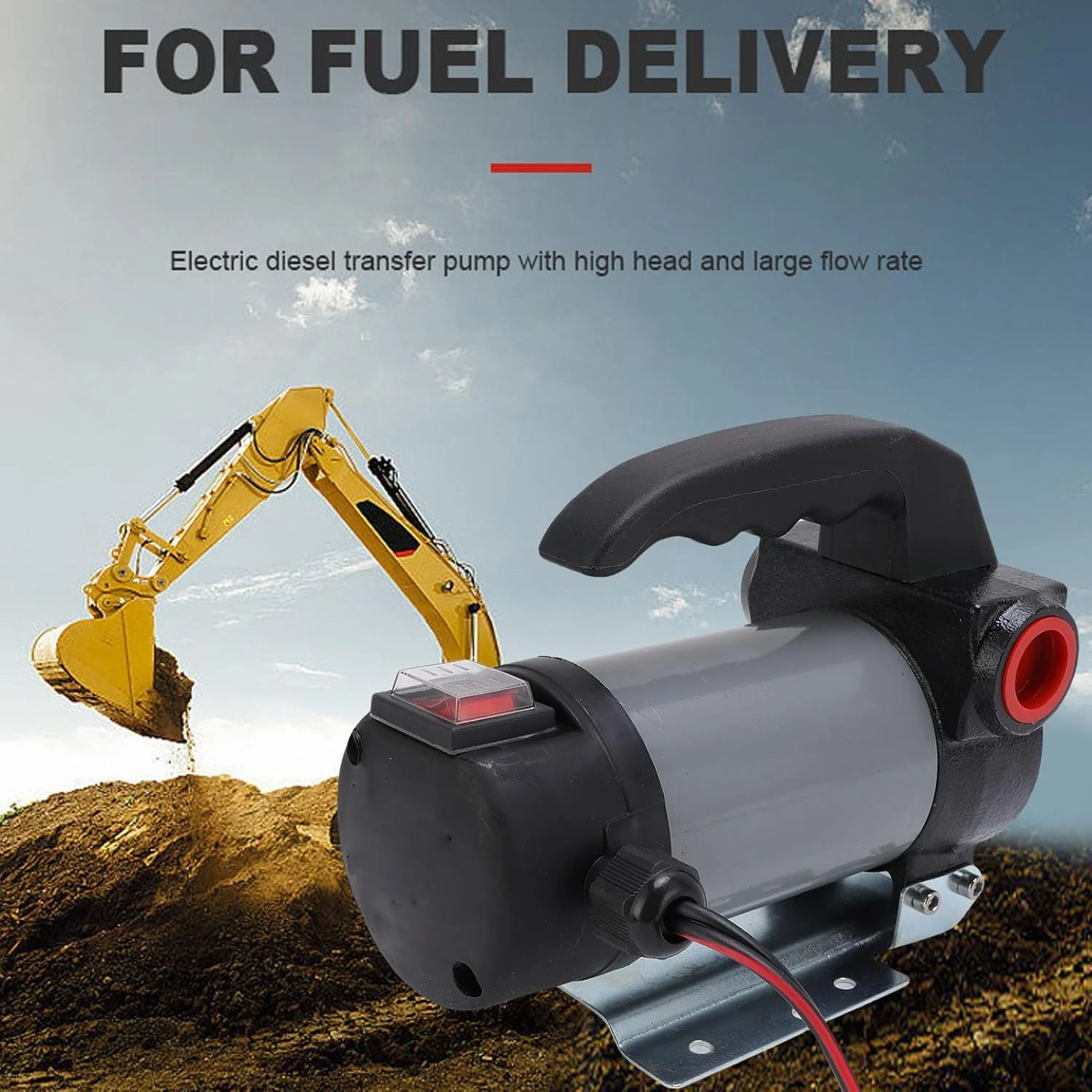 پمپ انتقال سوخت برقی 40 لیتری، پمپ استخراج روغن فولادی آلیاژ چدن مقاوم با فیلتر، تخلیه آسان وسایل نقلیه ساختمانی، کامیون ها، ماشین آلات کشاورزی پمپ انتقال سوخت برقی 40 لیتری، پمپ استخراج روغن فولادی آلیاژ چدن مقاوم با فیلتر، تخلیه آسان وسایل نقلیه ساختمانی، کامیون ها، ماشین آلات کشاورزی