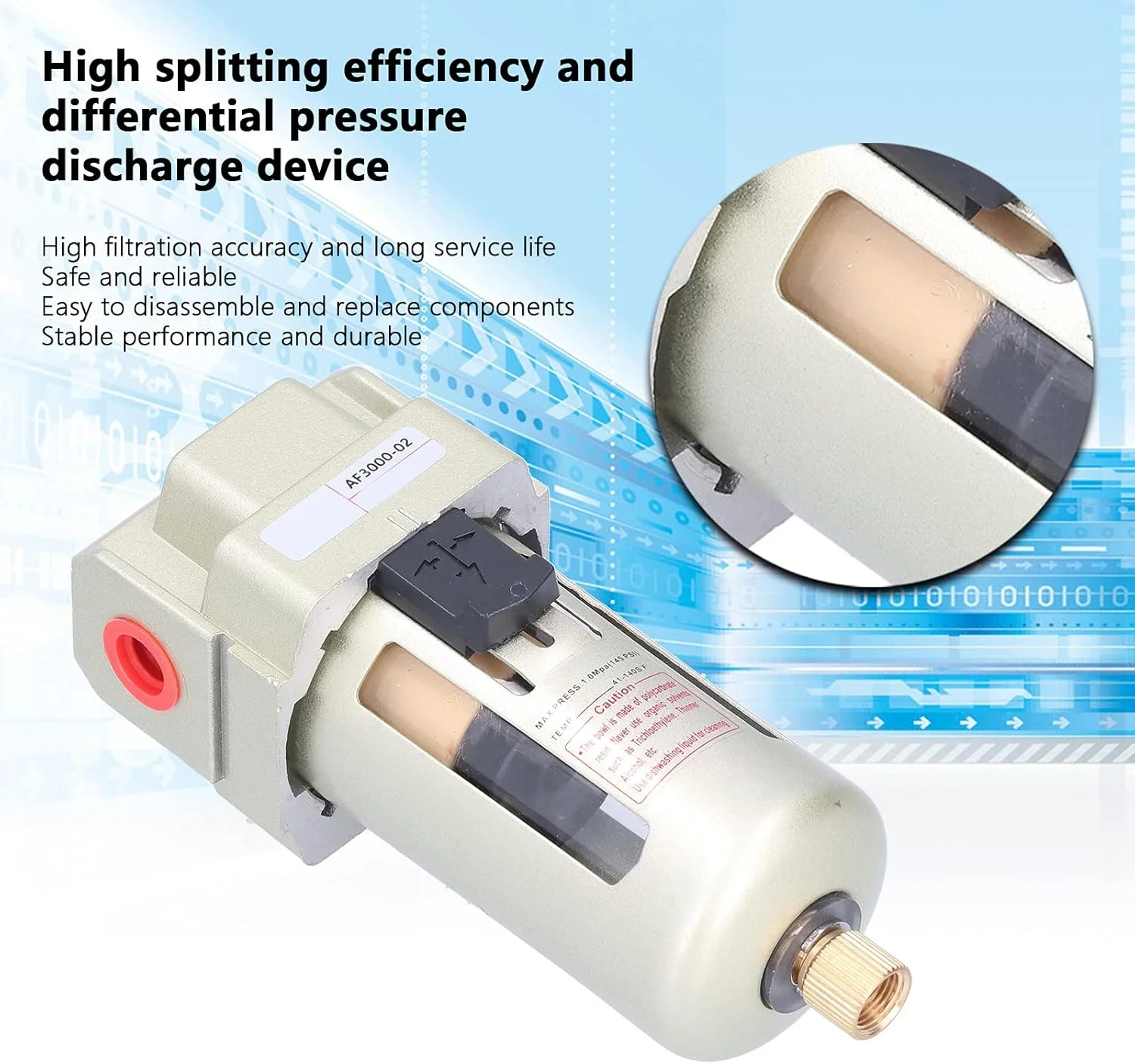 واحد تصفیه فیلتر هوای کمپرسور، جداکننده آب و روغن تک برای ماشین آلات الکترونیکی، تجهیزات بهداشتی و آزمایشگاه ها واحد تصفیه فیلتر هوای کمپرسور، جداکننده آب و روغن تک برای ماشین آلات الکترونیکی، تجهیزات بهداشتی و آزمایشگاه ها