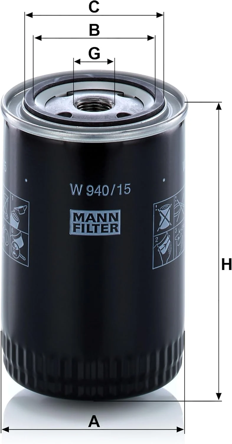 فیلتر روغن MANN-FILTER مدل W94015N