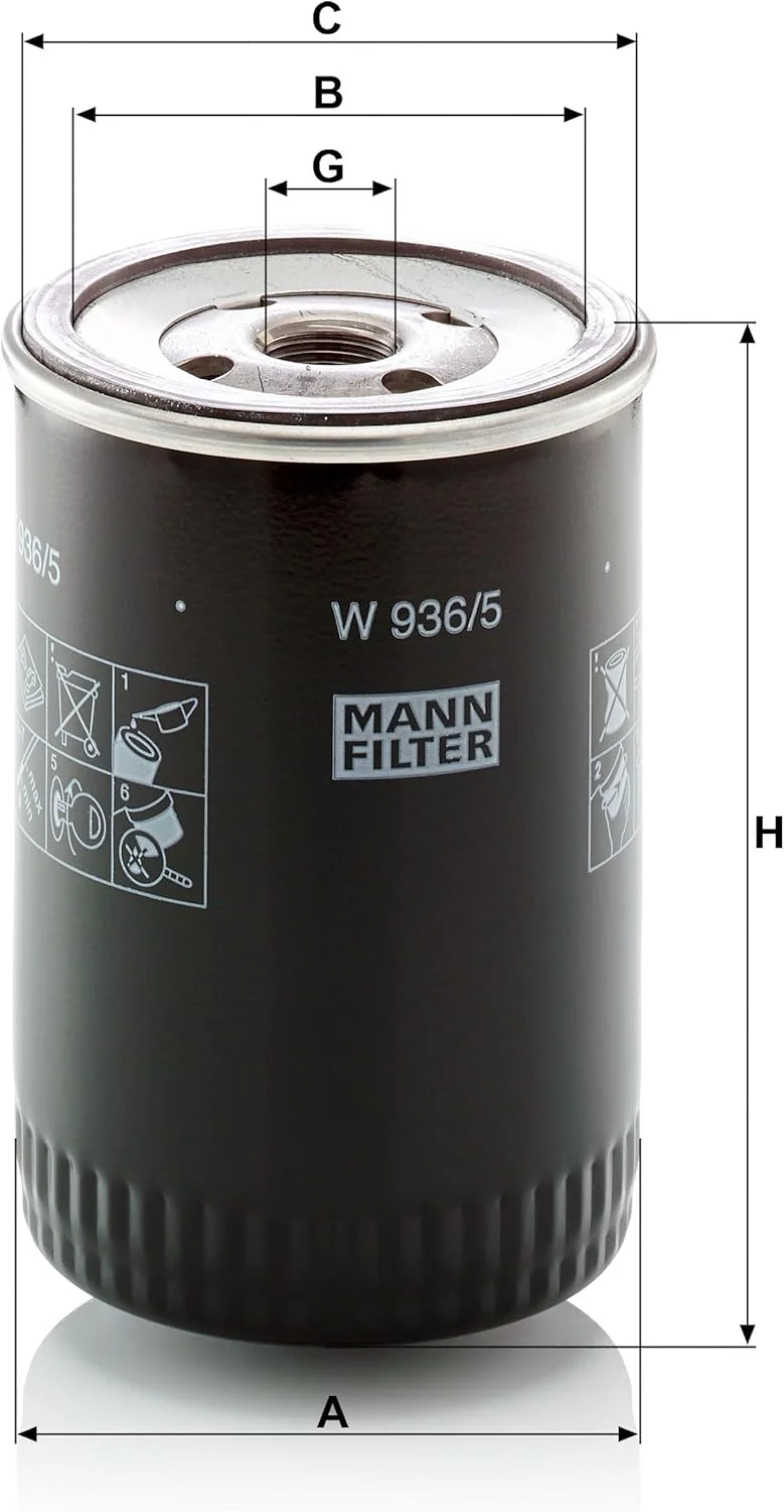 فیلتر روغن MANN-FILTER W 936/5 - برای کاربردهای خارج از جاده