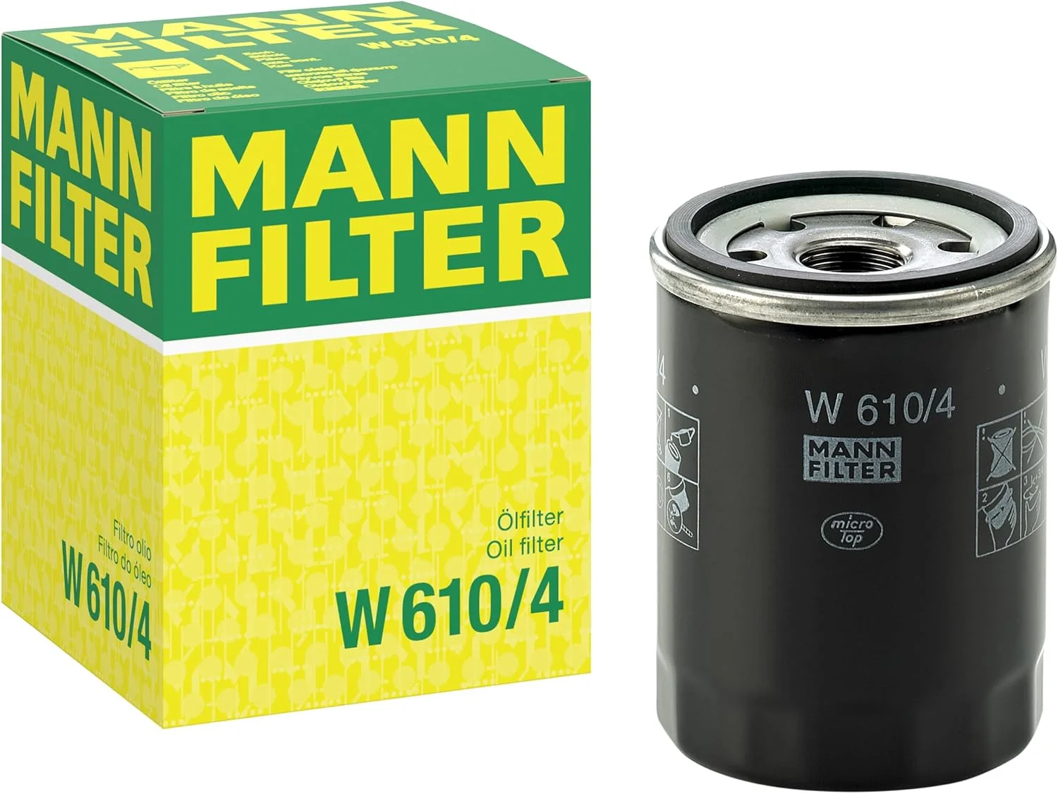 فیلتر روغن اصلی MANN-FILTER W 610/4 – مناسب برای خودروهای سواری و وسایل نقلیه تجاری