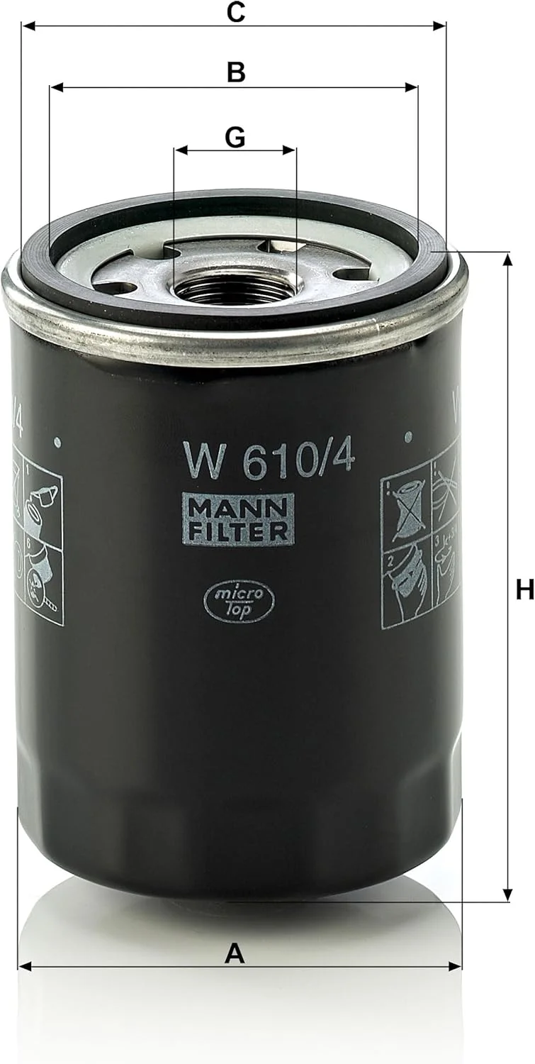 فیلتر روغن اصلی MANN-FILTER W 610/4 – مناسب برای خودروهای سواری و وسایل نقلیه تجاری فیلتر روغن اصلی MANN-FILTER W 610/4 – مناسب برای خودروهای سواری و وسایل نقلیه تجاری