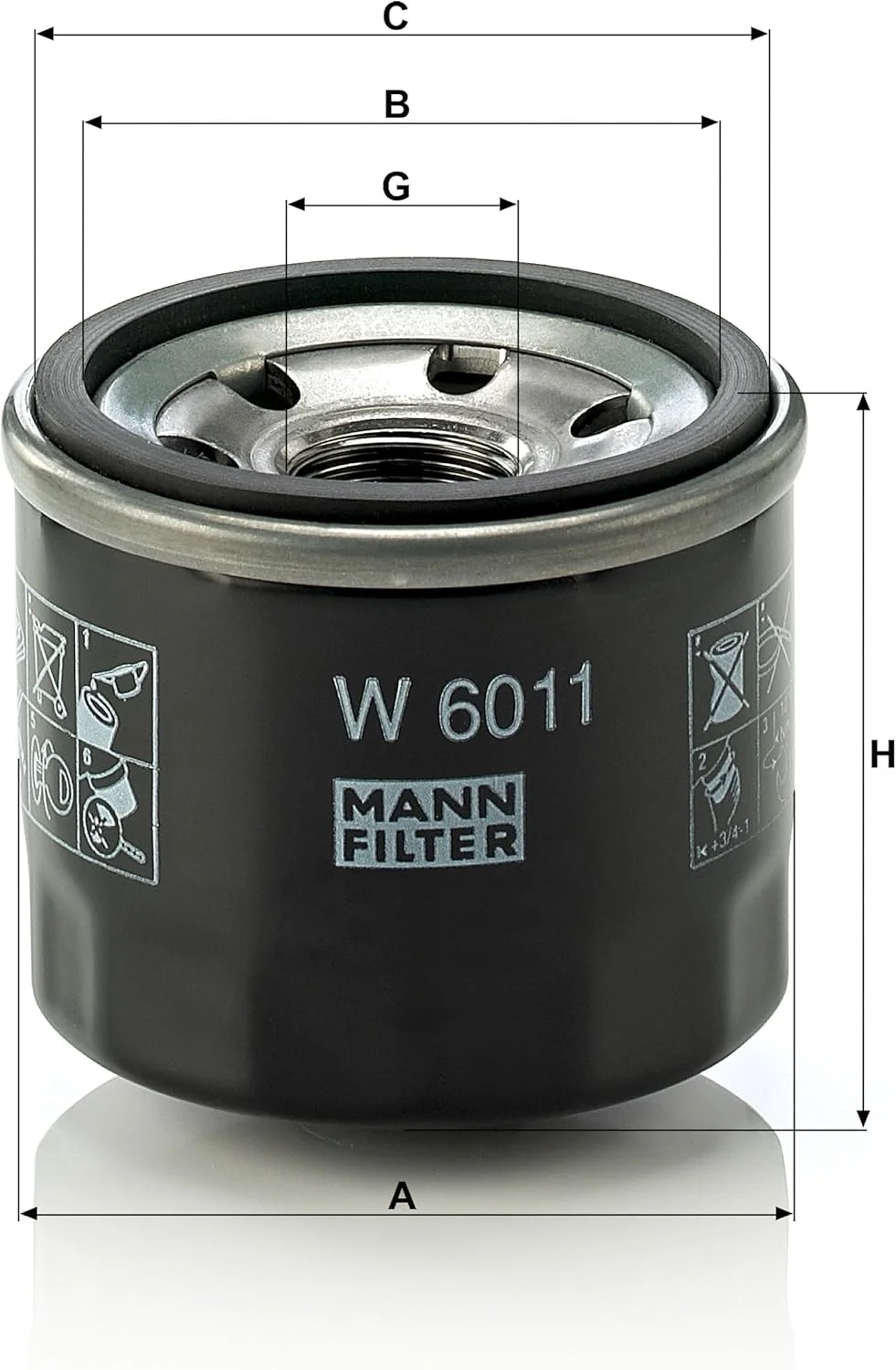 فیلتر روغن اصلی MANN-FILTER W 6011 – مناسب خودروهای سواری