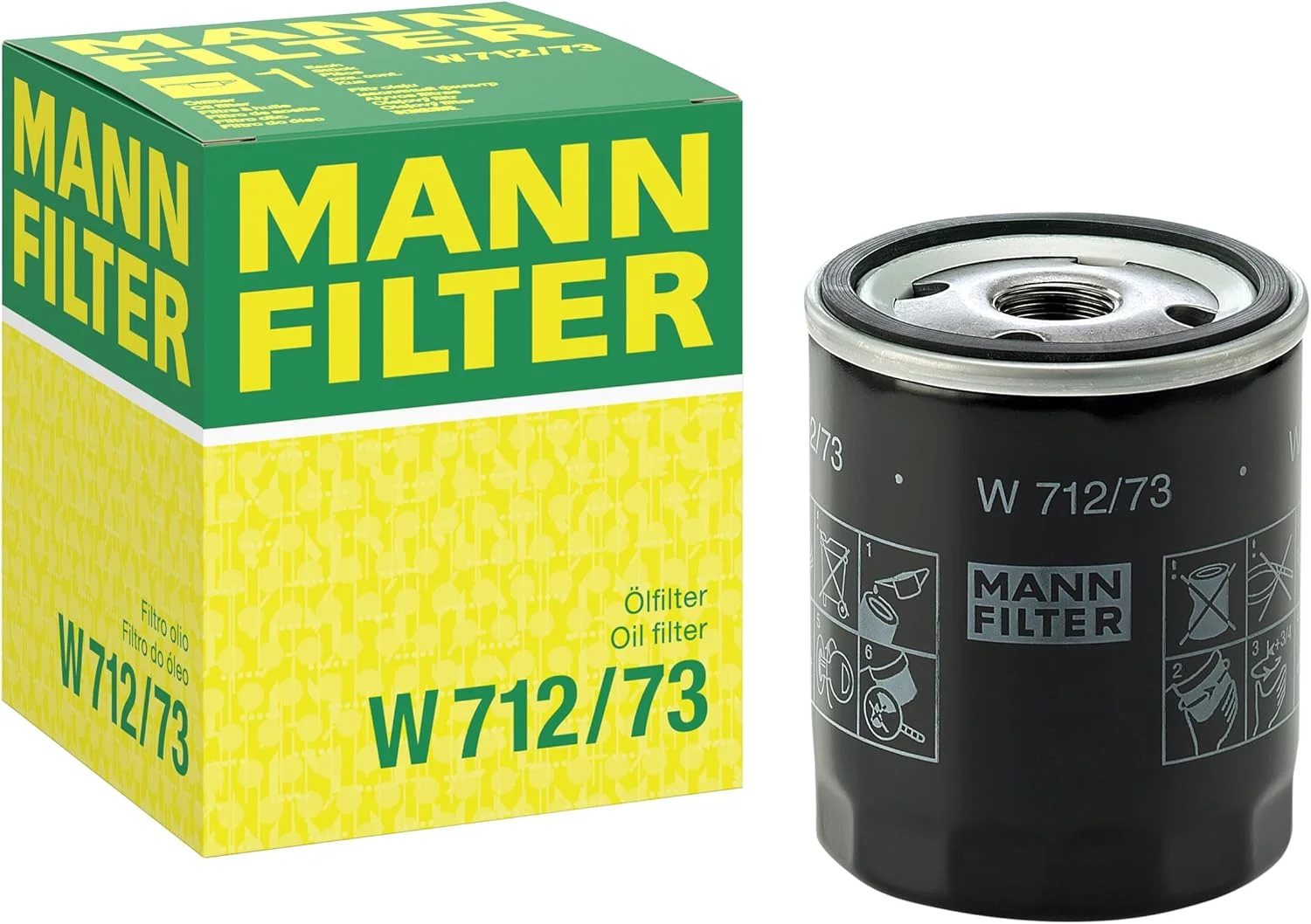 فیلتر روغن MANN-FILTER W 712/73 - خودروها + حمل و نقل، مشکی