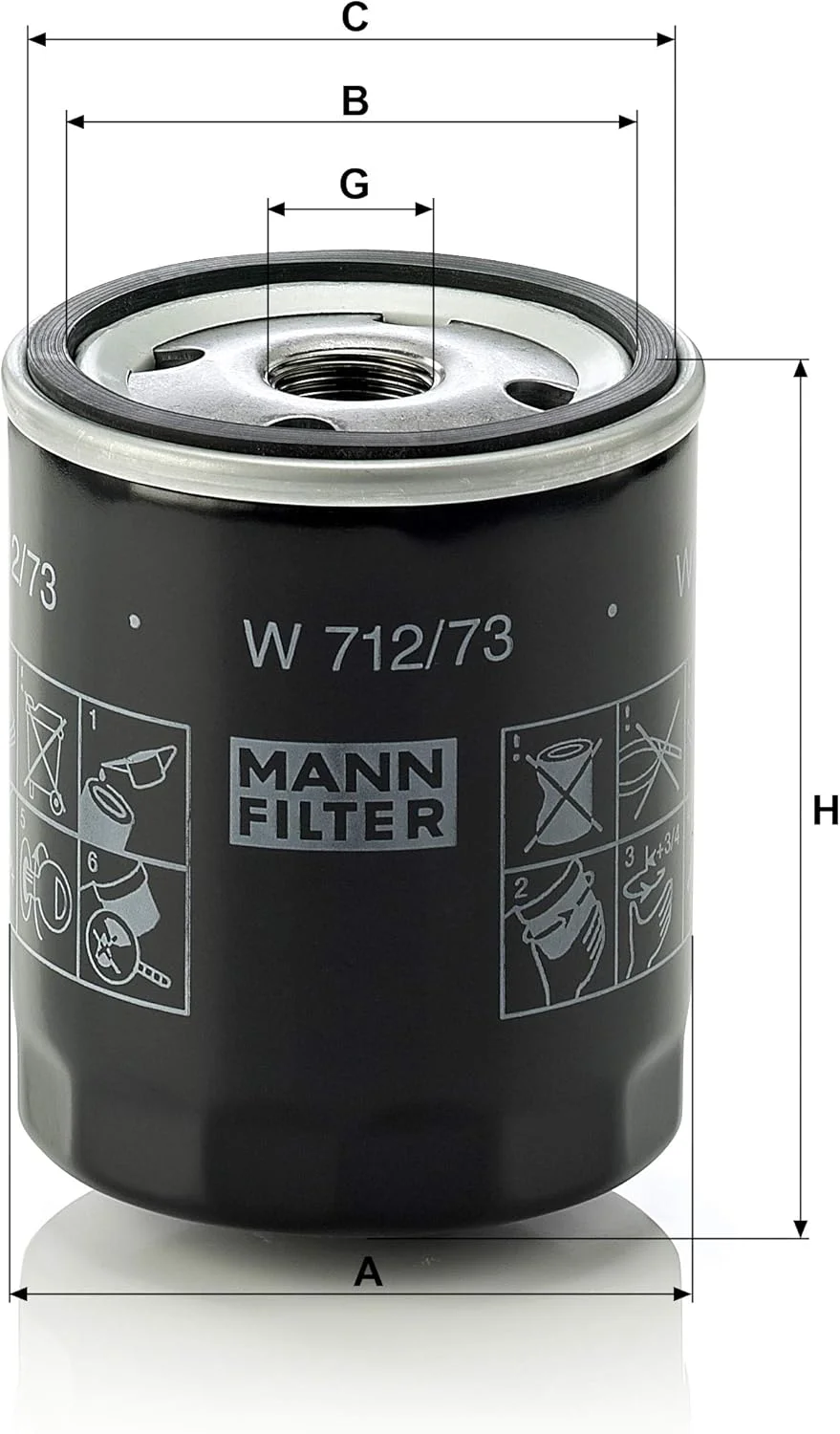 فیلتر روغن MANN-FILTER W 712/73 - خودروها + حمل و نقل، مشکی فیلتر روغن MANN-FILTER W 712/73 - خودروها + حمل و نقل، مشکی