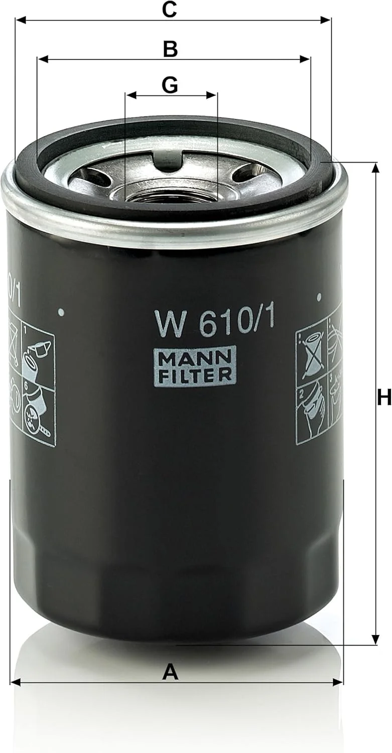 فیلتر روغن اصلی MANN-FILTER مدل W 610/1 – مناسب برای خودروهای سواری و وسایل نقلیه تجاری فیلتر روغن اصلی MANN-FILTER مدل W 610/1 – مناسب برای خودروهای سواری و وسایل نقلیه تجاری