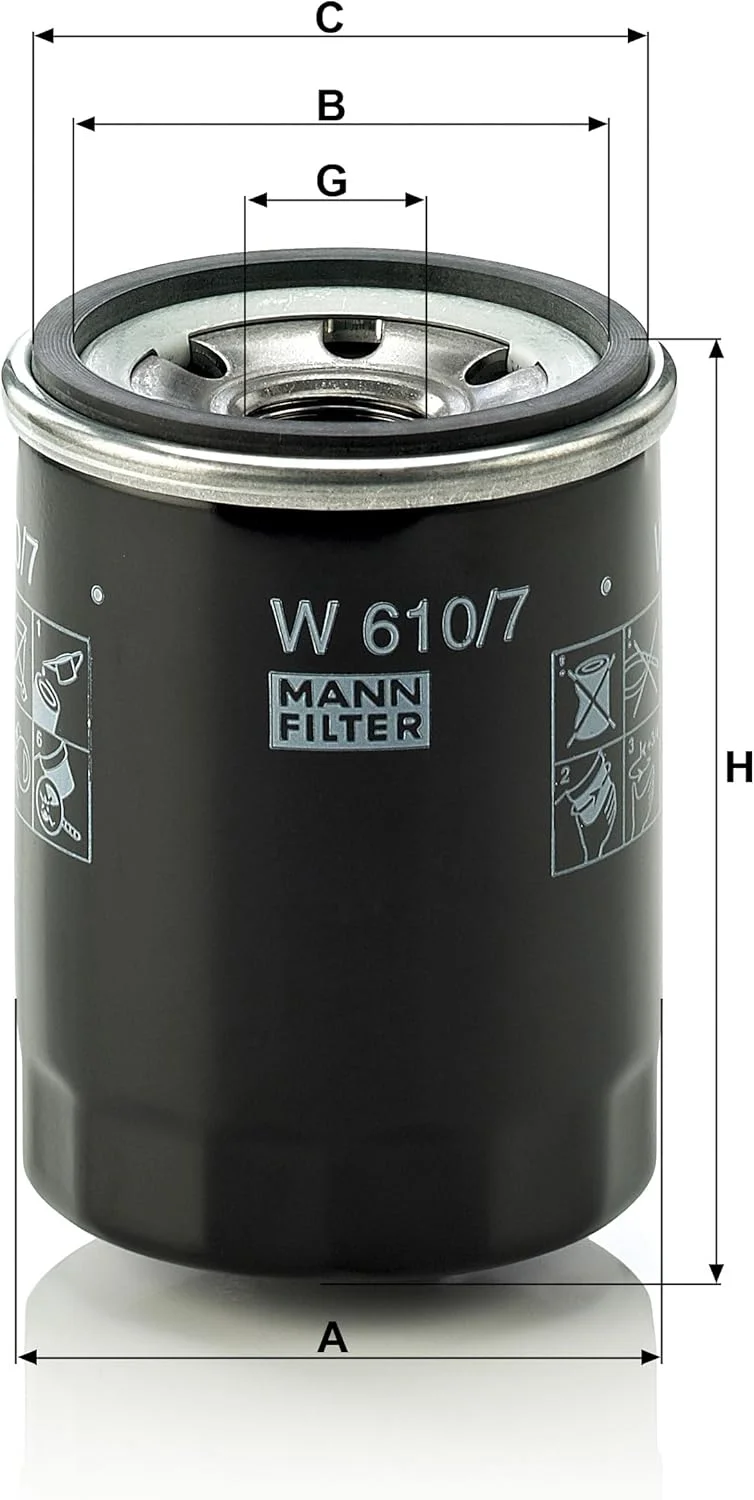 فیلتر روغن MANN-FILTER W 610/7، مناسب برای خودروها