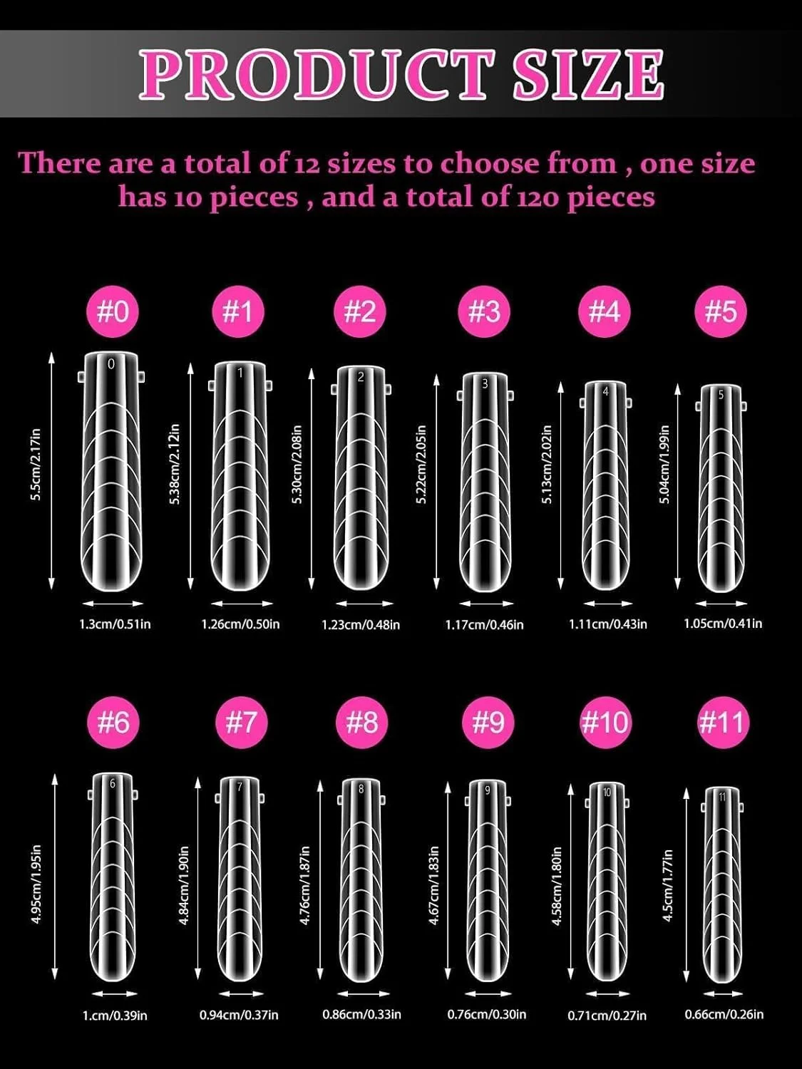 قالب ناخن شفاف EBANKU، 120 عددی، سیستم فرم دهی دوگانه، نوک های بلند تابوتی شکل، ابزار اکستنشن ناخن اکریلیک برای طراحی ناخن در سالن های آرایشی