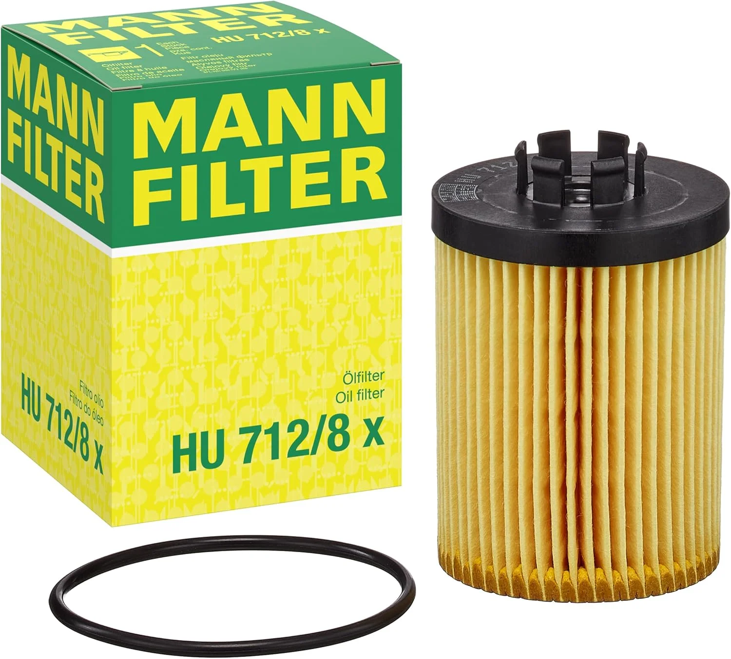 فیلتر روغن MANN-FILTER HU 712/8 X به همراه واشر/مجموعه واشر – مناسب خودروهای سواری