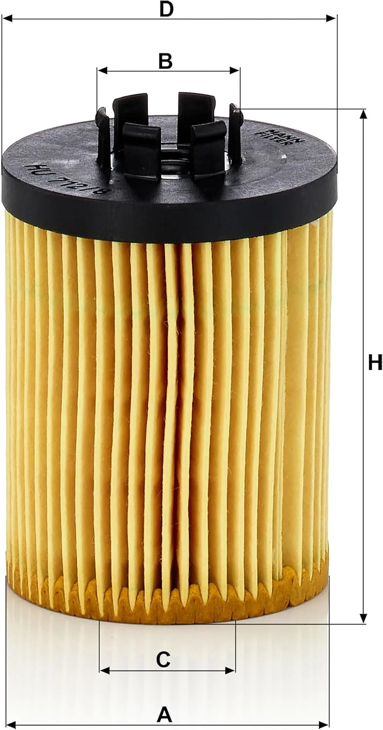فیلتر روغن MANN-FILTER HU 712/8 X به همراه واشر/مجموعه واشر – مناسب خودروهای سواری