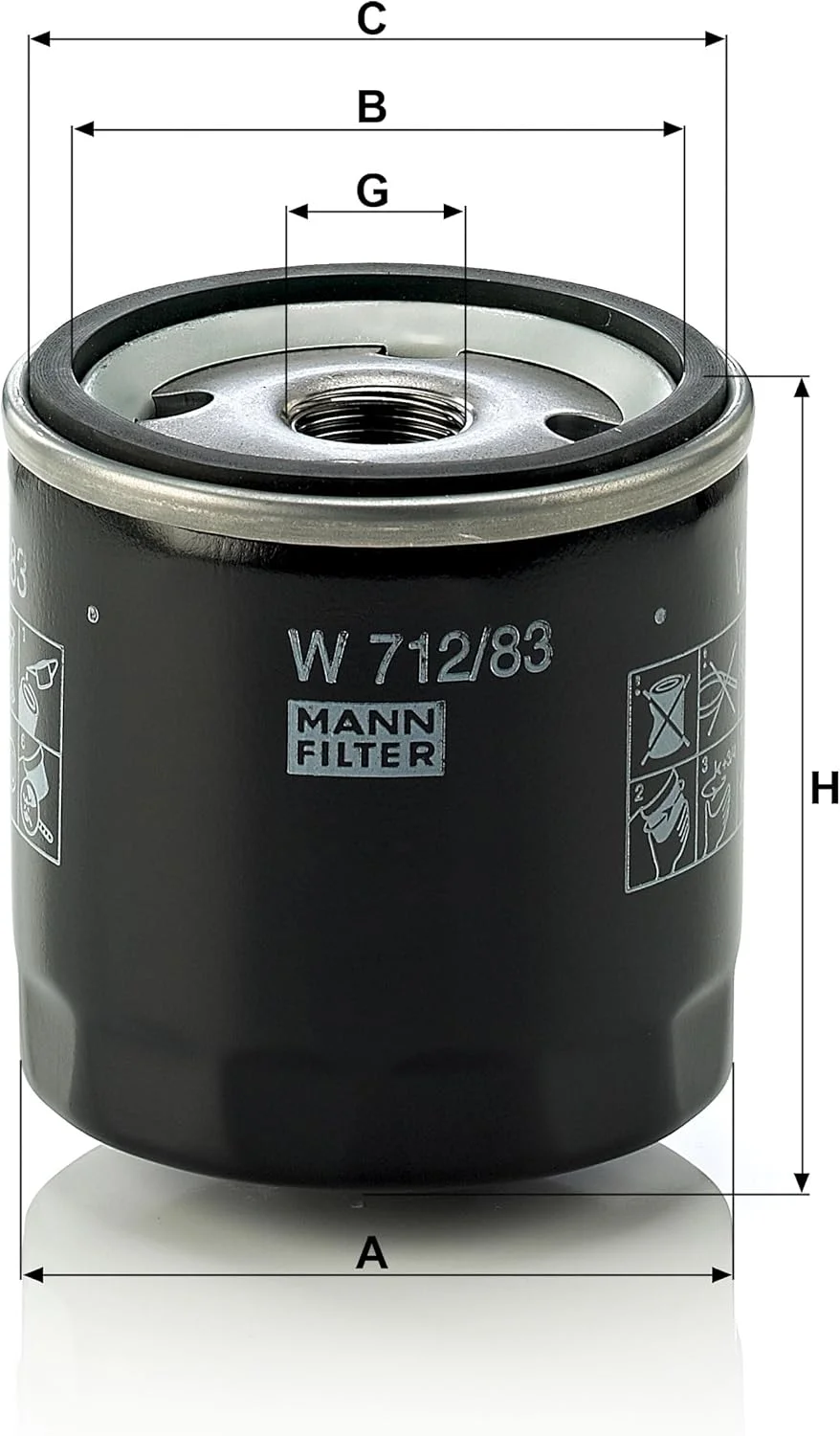 فیلتر روغن اصلی MANN-FILTER مدل W 712/83 – مناسب برای خودروهای سواری و وسایل نقلیه کاربردی فیلتر روغن اصلی MANN-FILTER مدل W 712/83 – مناسب برای خودروهای سواری و وسایل نقلیه کاربردی