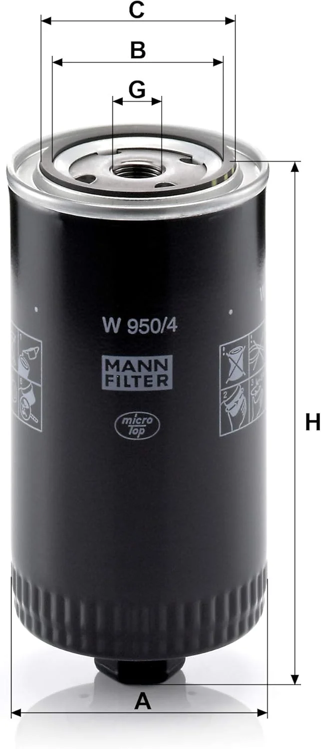 فیلتر روغن چرخشی Mann-Filter W 950/4