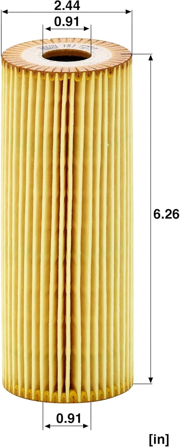 فیلتر روغن MANN-FILTER HU 727/1 x - مناسب خودروها و وسایل نقلیه تجاری، زرد