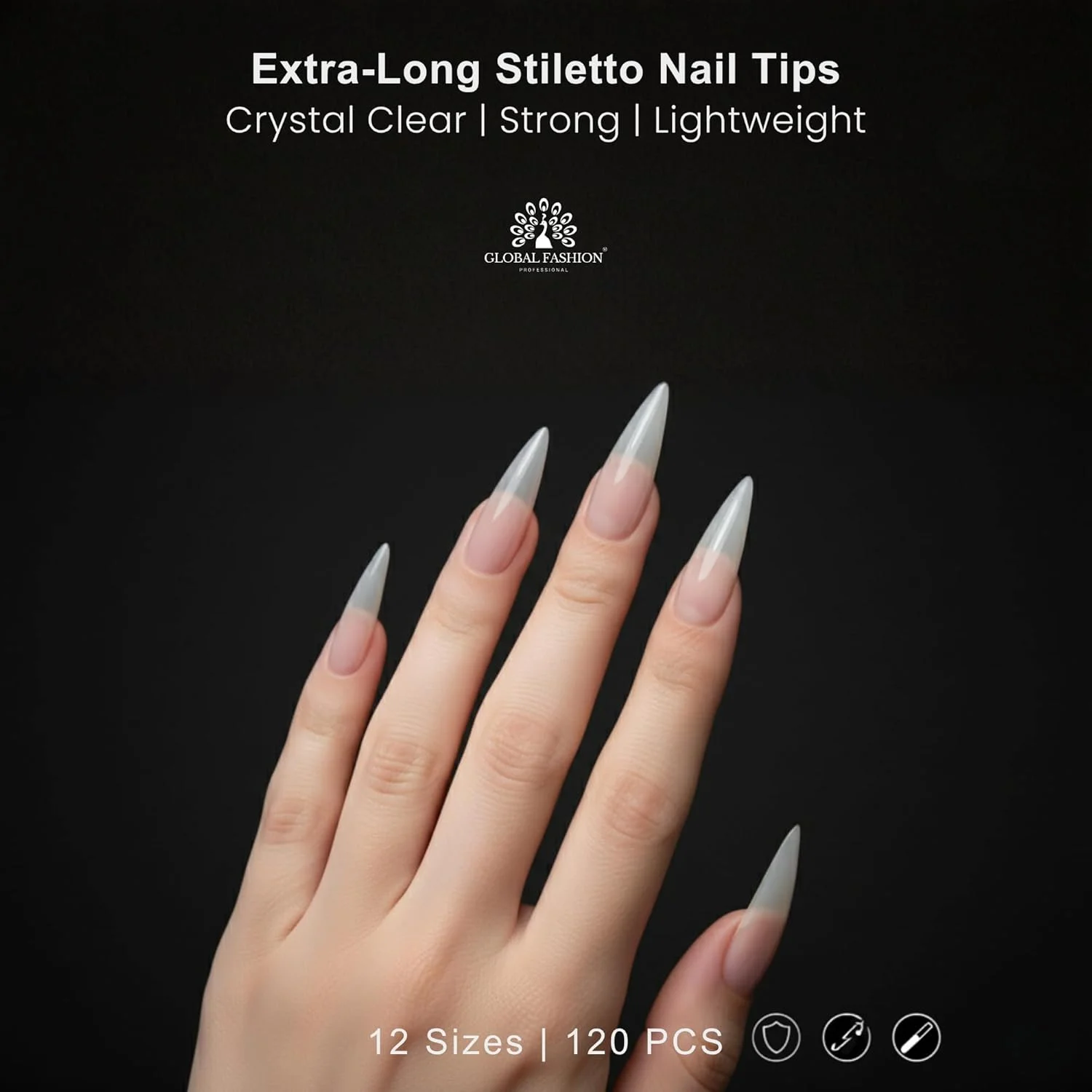 تیپ ناخن ژلی استیلتو نیمه پوشش Global Fashion - ۱۲۰ عدد، ۱۲ سایز، خیلی بلند 5XL شفاف، اکستنشن های نیمه پوشش از پیش شکل داده شده برای ژل سازنده، پلی ژل و سیستم های اکریلیک، سالن و مانیکور DIY تیپ ناخن ژلی استیلتو نیمه پوشش Global Fashion - ۱۲۰ عدد، ۱۲ سایز، خیلی بلند 5XL شفاف، اکستنشن های نیمه پوشش از پیش شکل داده شده برای ژل سازنده، پلی ژل و سیستم های اکریلیک، سالن و مانیکور DIY