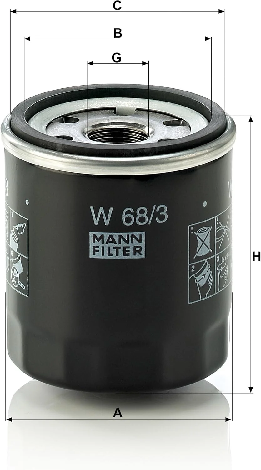 فیلتر روغن MANN-FILTER W 68/3 - خودروها + ترانسپورترها فیلتر روغن MANN-FILTER W 68/3 - خودروها + ترانسپورترها