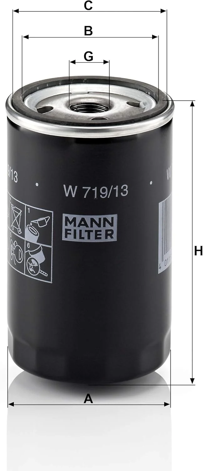 فیلتر روغن MANN-FILTER W 719/13، مناسب برای خودروها فیلتر روغن MANN-FILTER W 719/13، مناسب برای خودروها