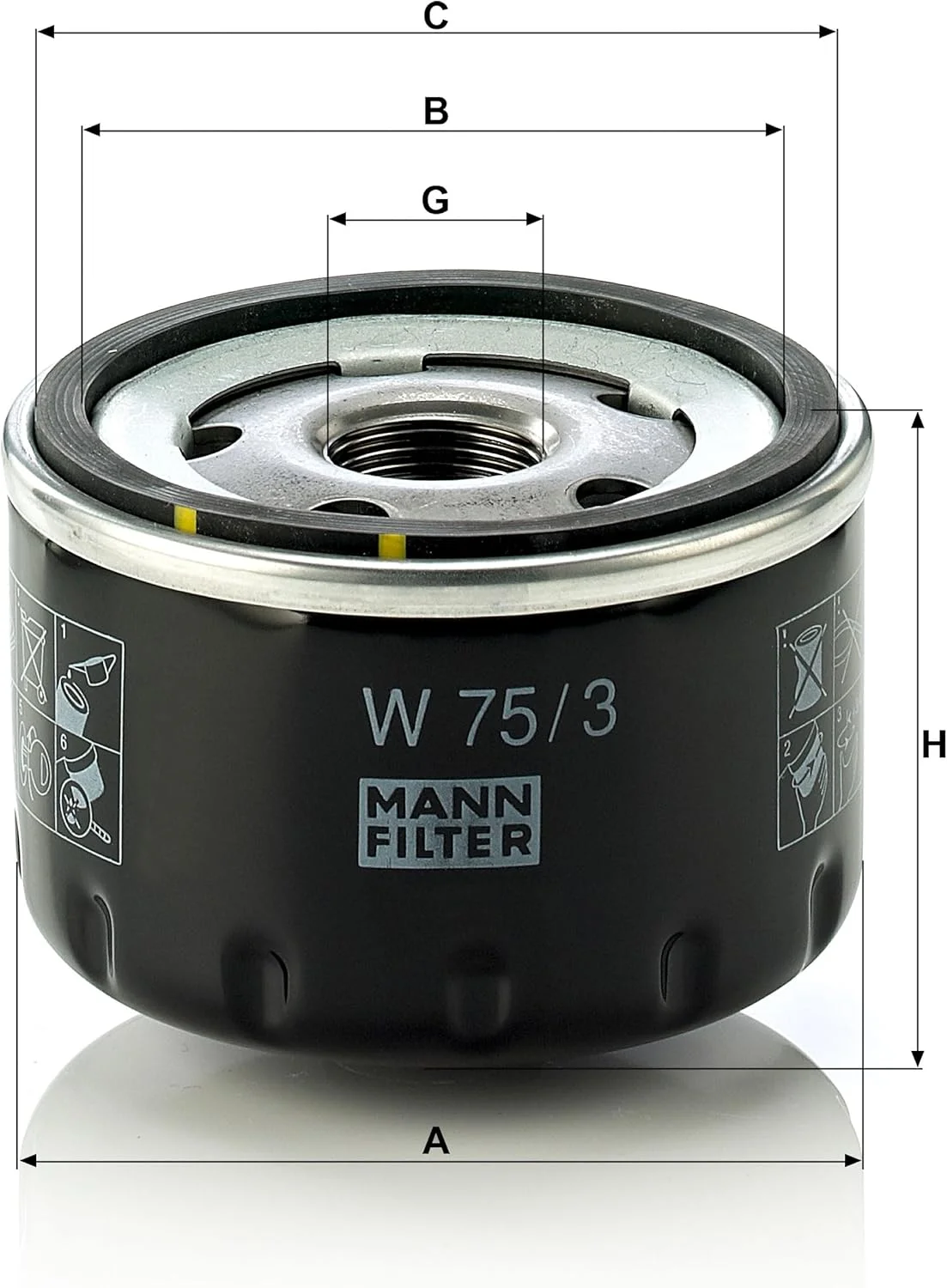 فیلتر روغن MANN-FILTER W 75/3 - مناسب خودروها و وسایل نقلیه تجاری فیلتر روغن MANN-FILTER W 75/3 - مناسب خودروها و وسایل نقلیه تجاری