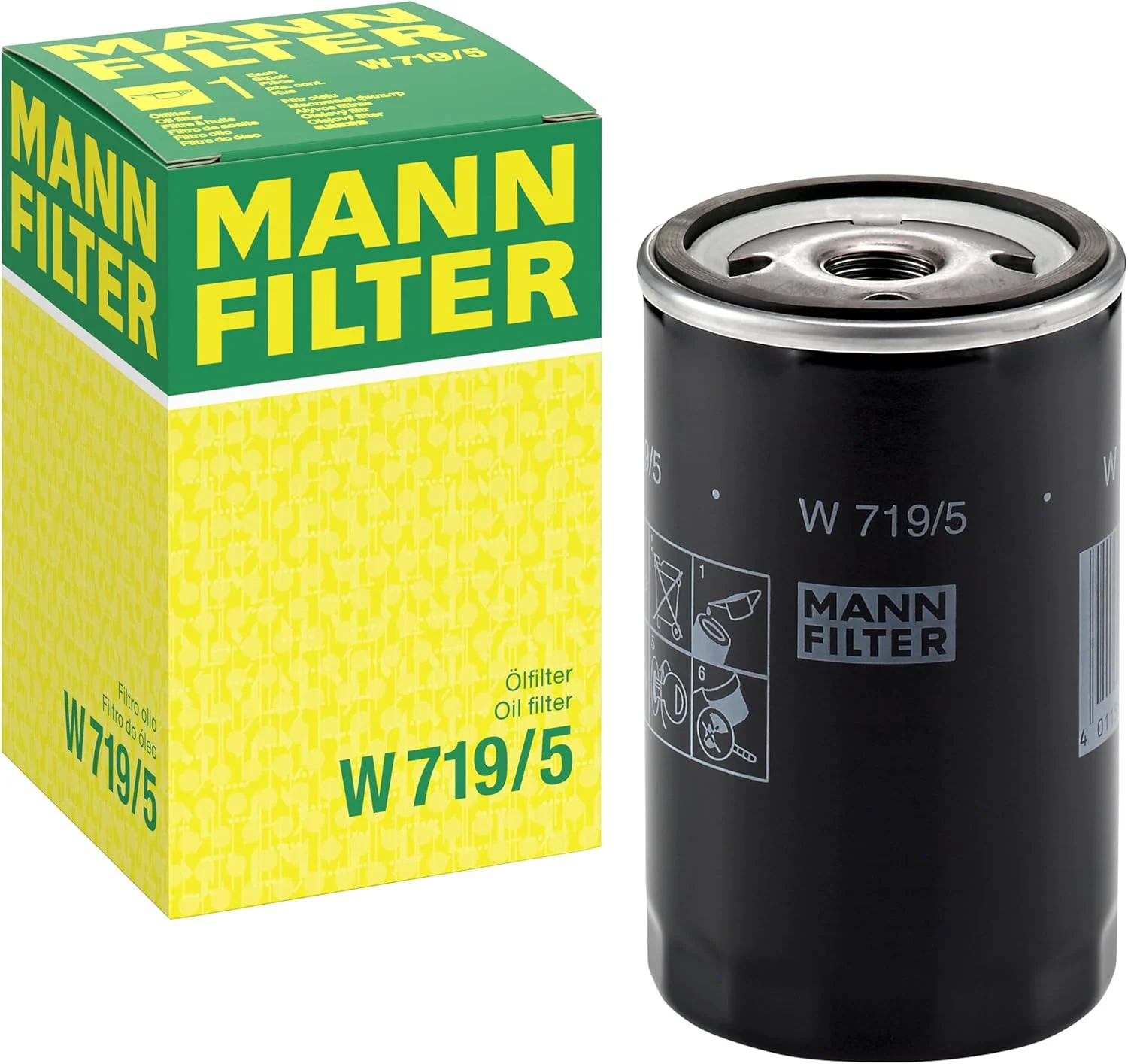 فیلتر روغن اصلی MANN-FILTER مدل W 719/5 – مناسب برای خودروهای سواری و وسایل نقلیه کاربردی فیلتر روغن اصلی MANN-FILTER مدل W 719/5 – مناسب برای خودروهای سواری و وسایل نقلیه کاربردی