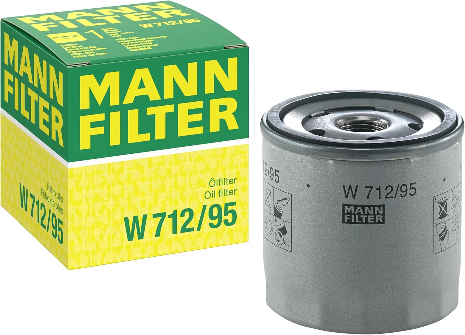 فیلتر روغن اصلی MANN-FILTER مدل W 712/95 - مناسب برای خودروهای سواری فیلتر روغن اصلی MANN-FILTER مدل W 712/95 - مناسب برای خودروهای سواری