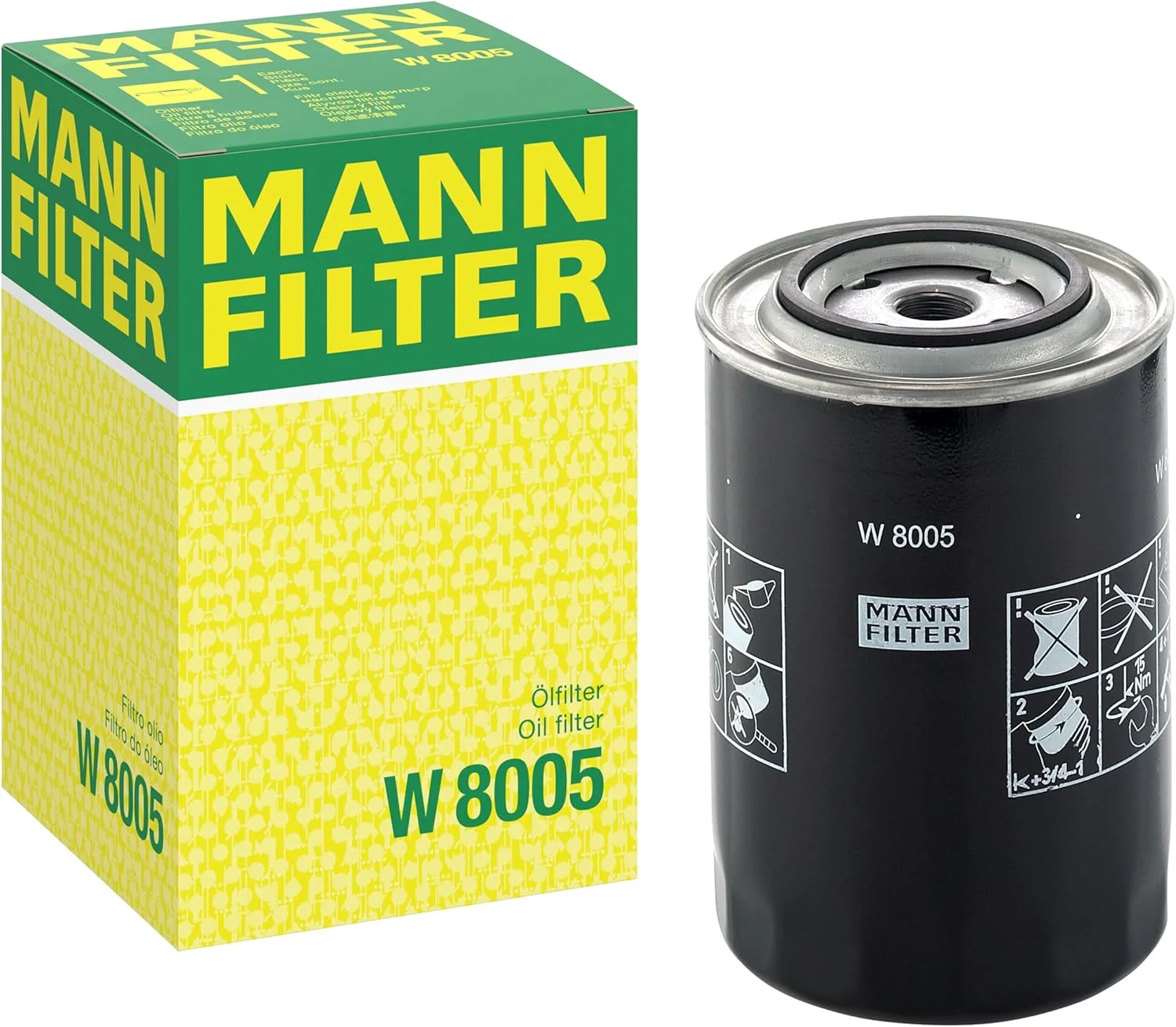 فیلتر روغن اصلی MANN-FILTER W 8005 - فیلتر روغن چرخشی - برای ماشین آلات صنعتی، کشاورزی و ساختمانی فیلتر روغن اصلی MANN-FILTER W 8005 - فیلتر روغن چرخشی - برای ماشین آلات صنعتی، کشاورزی و ساختمانی