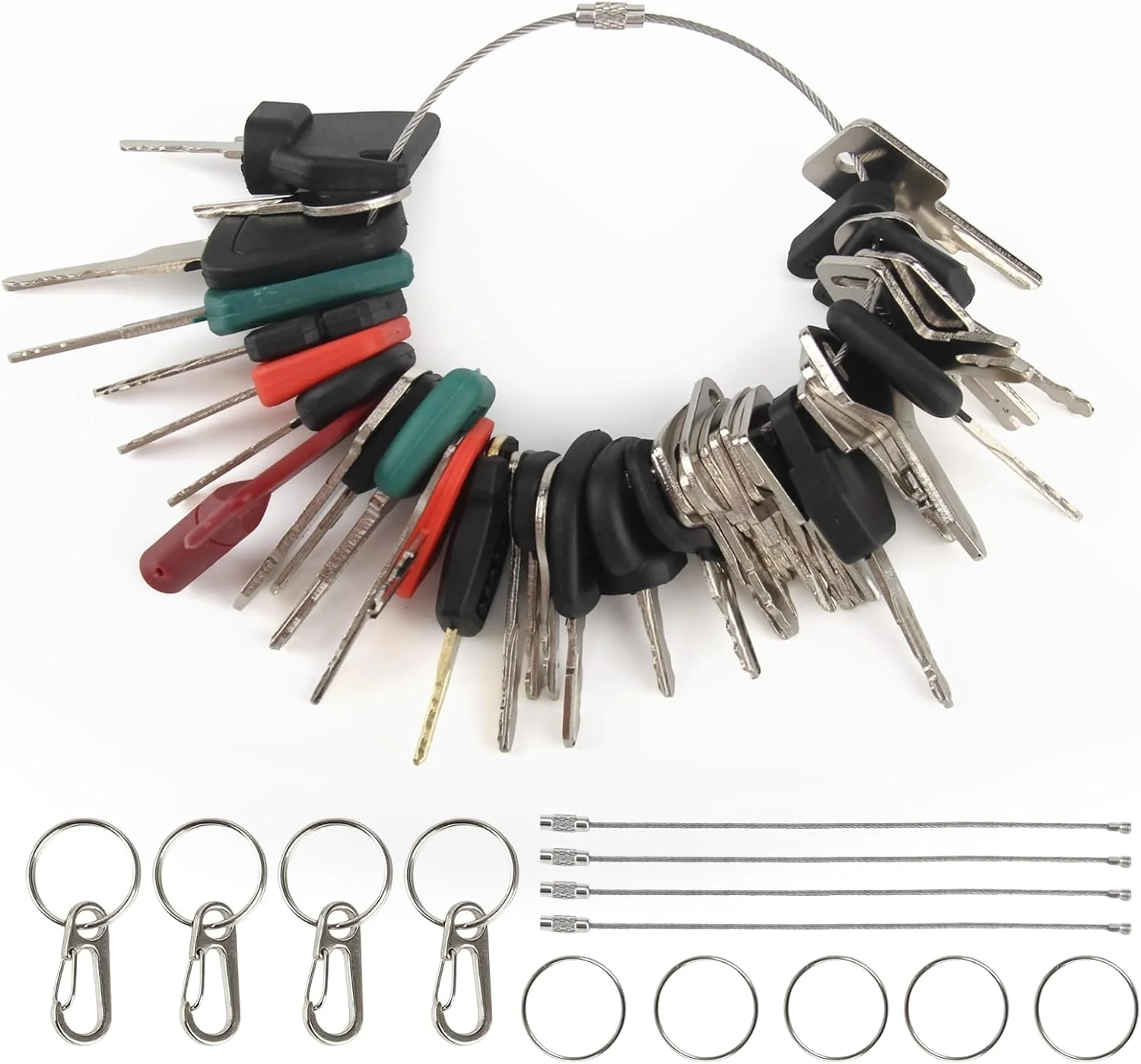 مجموعه 55 عددی کلید ماشین آلات ساختمانی، کلید استارت یونیورسال به همراه قلاب و حلقه، مجموعه جایگزین کلید استارت با کیفیت عالی، کلید بیل مکانیکی برای ماشین آلات، تجهیزات، بیل مکانیکی، تراکتور، موتورسیکلت مجموعه 55 عددی کلید ماشین آلات ساختمانی، کلید استارت یونیورسال به همراه قلاب و حلقه، مجموعه جایگزین کلید استارت با کیفیت عالی، کلید بیل مکانیکی برای ماشین آلات، تجهیزات، بیل مکانیکی، تراکتور، موتورسیکلت